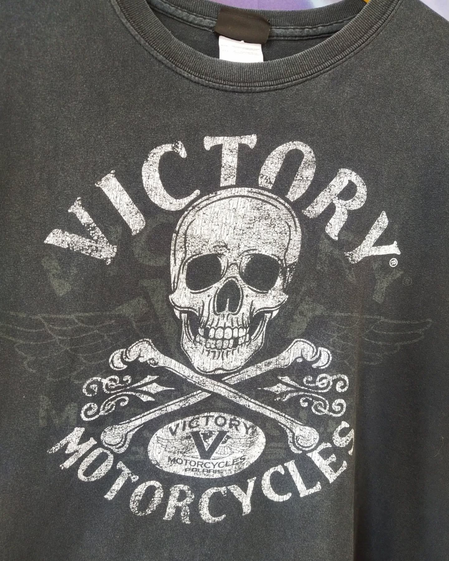 Victory Motorcycles Skull Crossbones Graphic Tees
