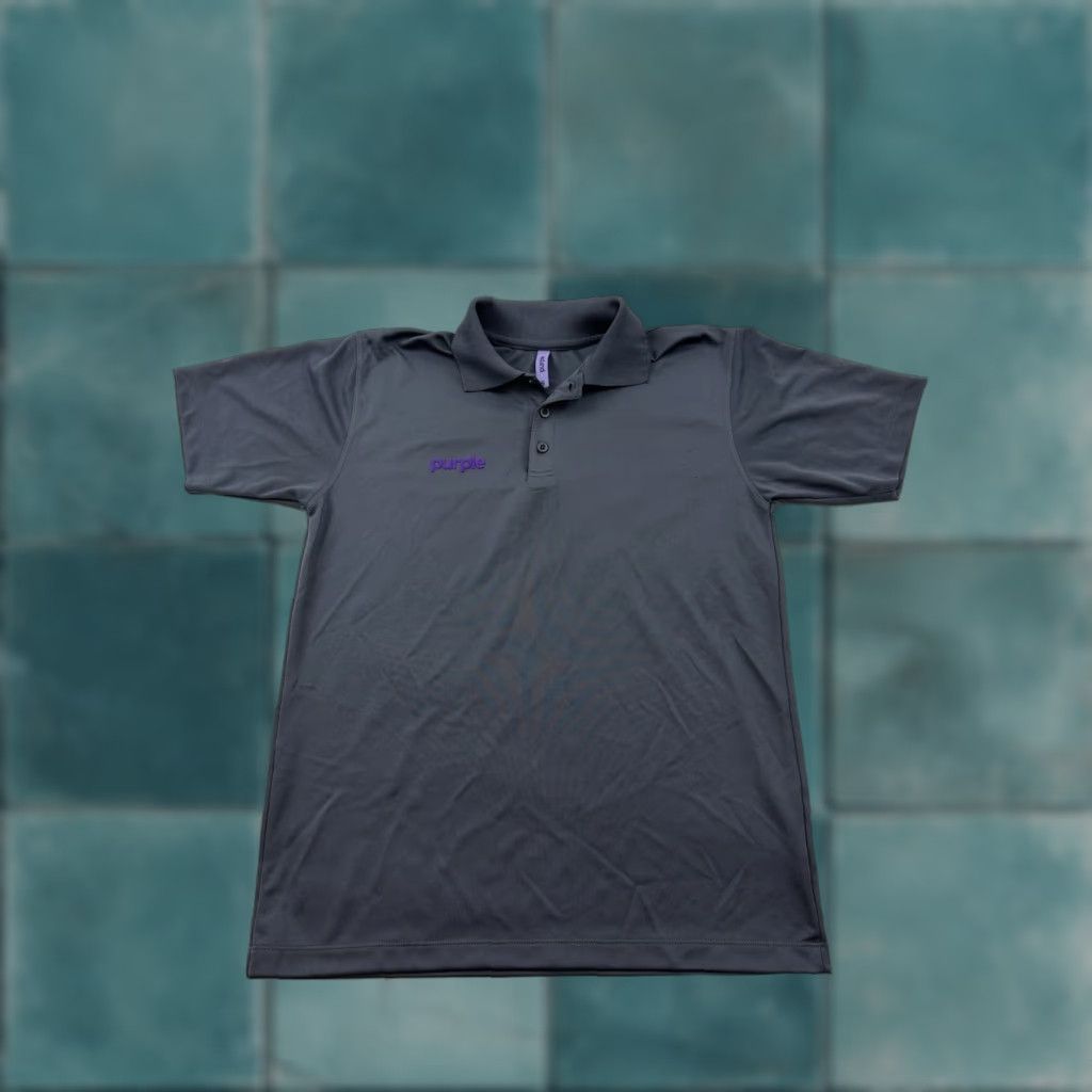 Vintage Purple Mattress Polo Shirt Mens Small Gray USA Workwear Short Sleeve Collared Polo Shirt Mens Small Gray USA Size US S / EU 44-46 / 1 - 1 Thumbnail