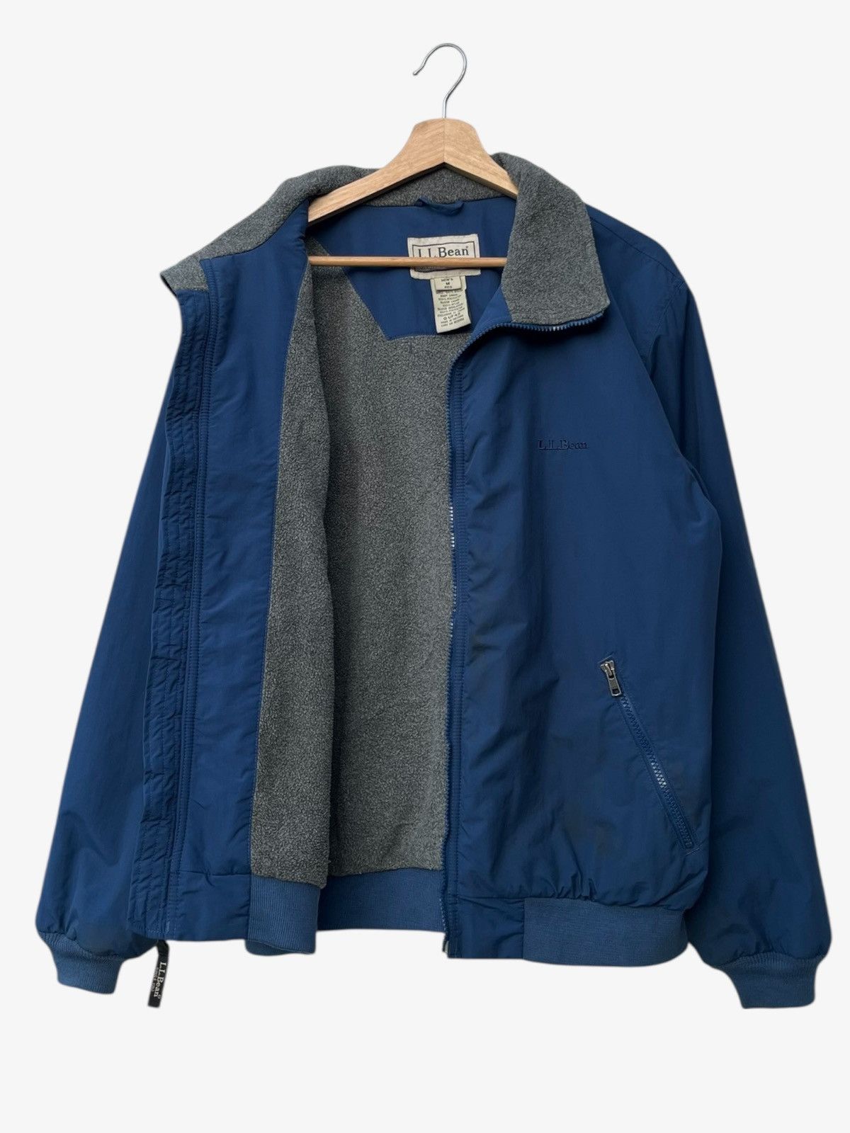 L.L. Bean L.L.Bean Blue Nylon Fleece Lined Warm-up Jacket Size US M / EU 48-50 / 2 - 3 Thumbnail