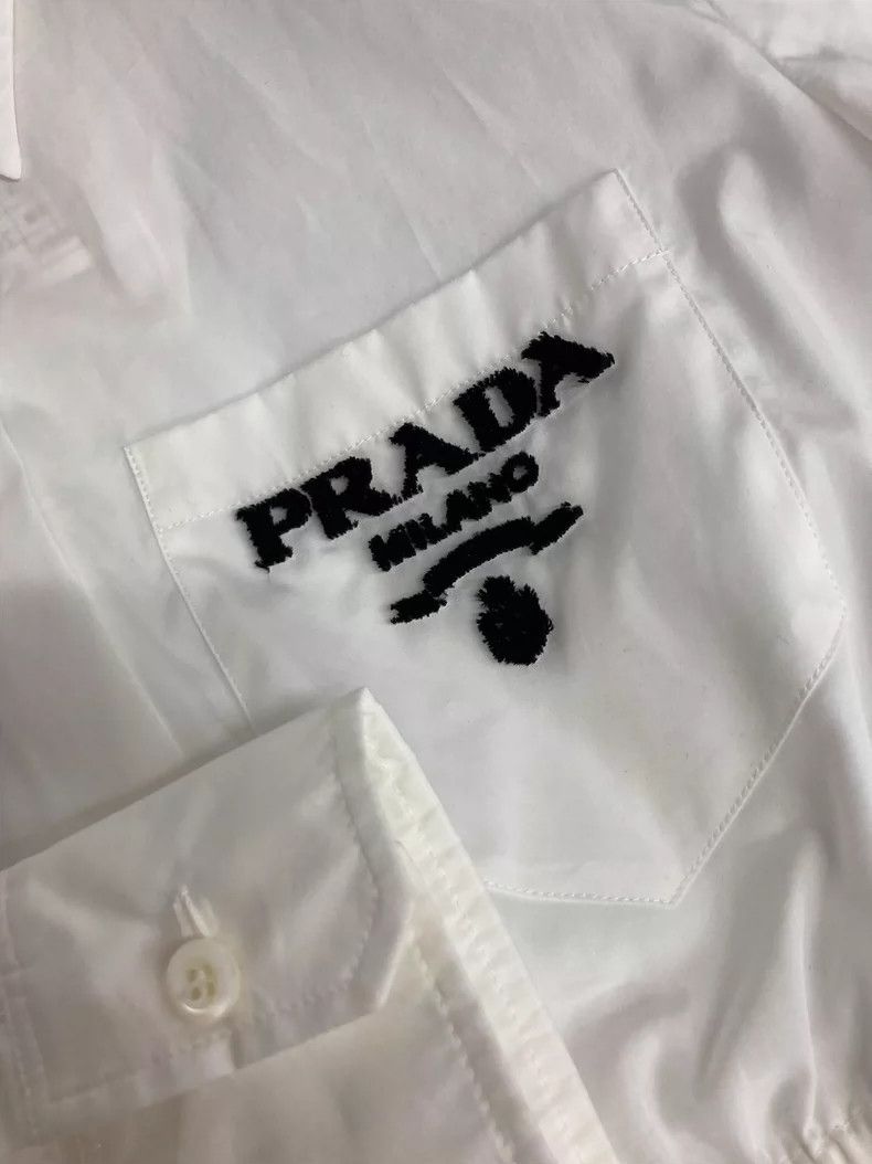 Prada Prada White short shirt Size XS / US 0-2 / IT 36-38 - 3 Thumbnail