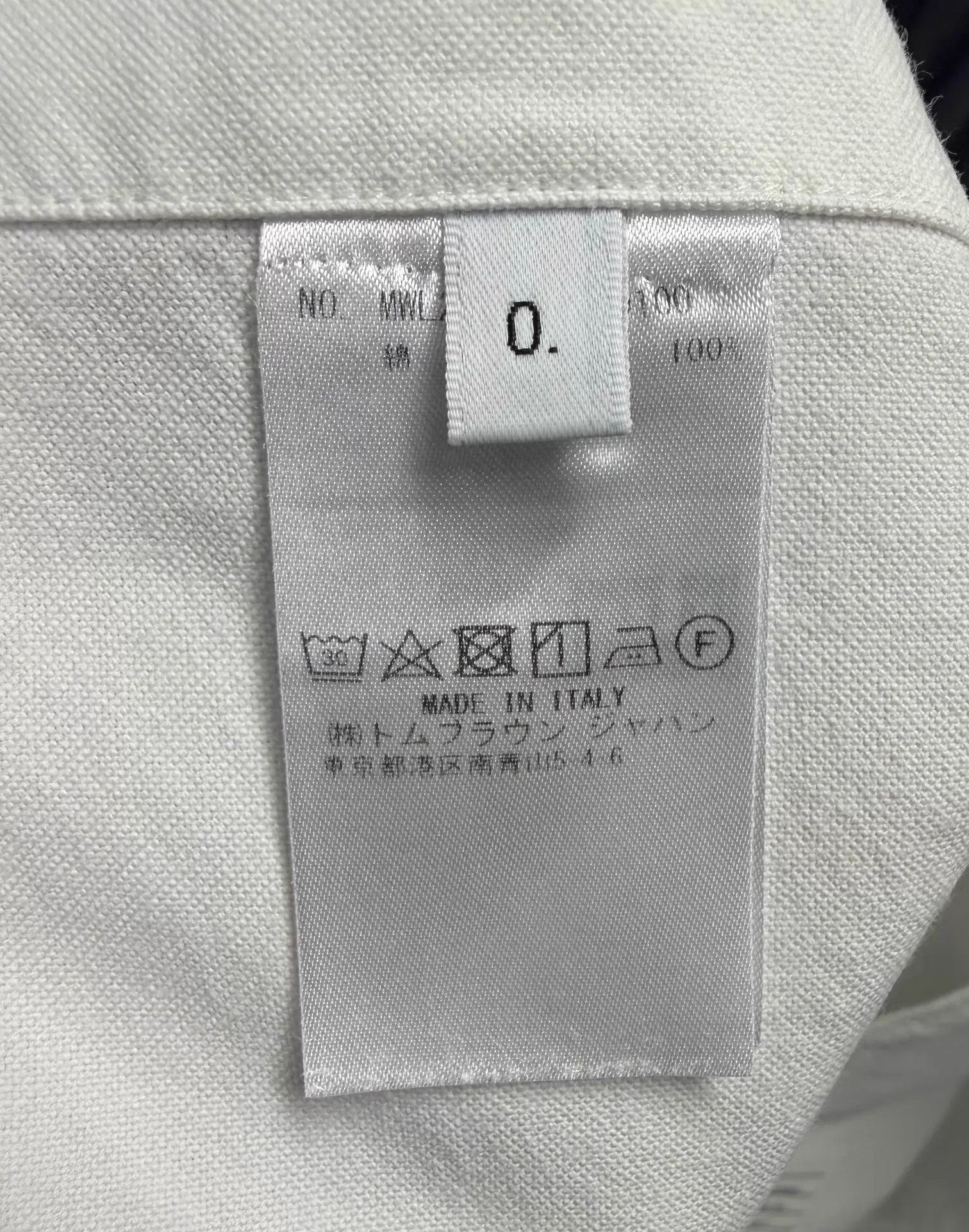 Thom Browne Thom Browne White Oxford Cuff TriColor Tab Shirt Size0 Size US XS / EU 42 / 0 - 6 Thumbnail