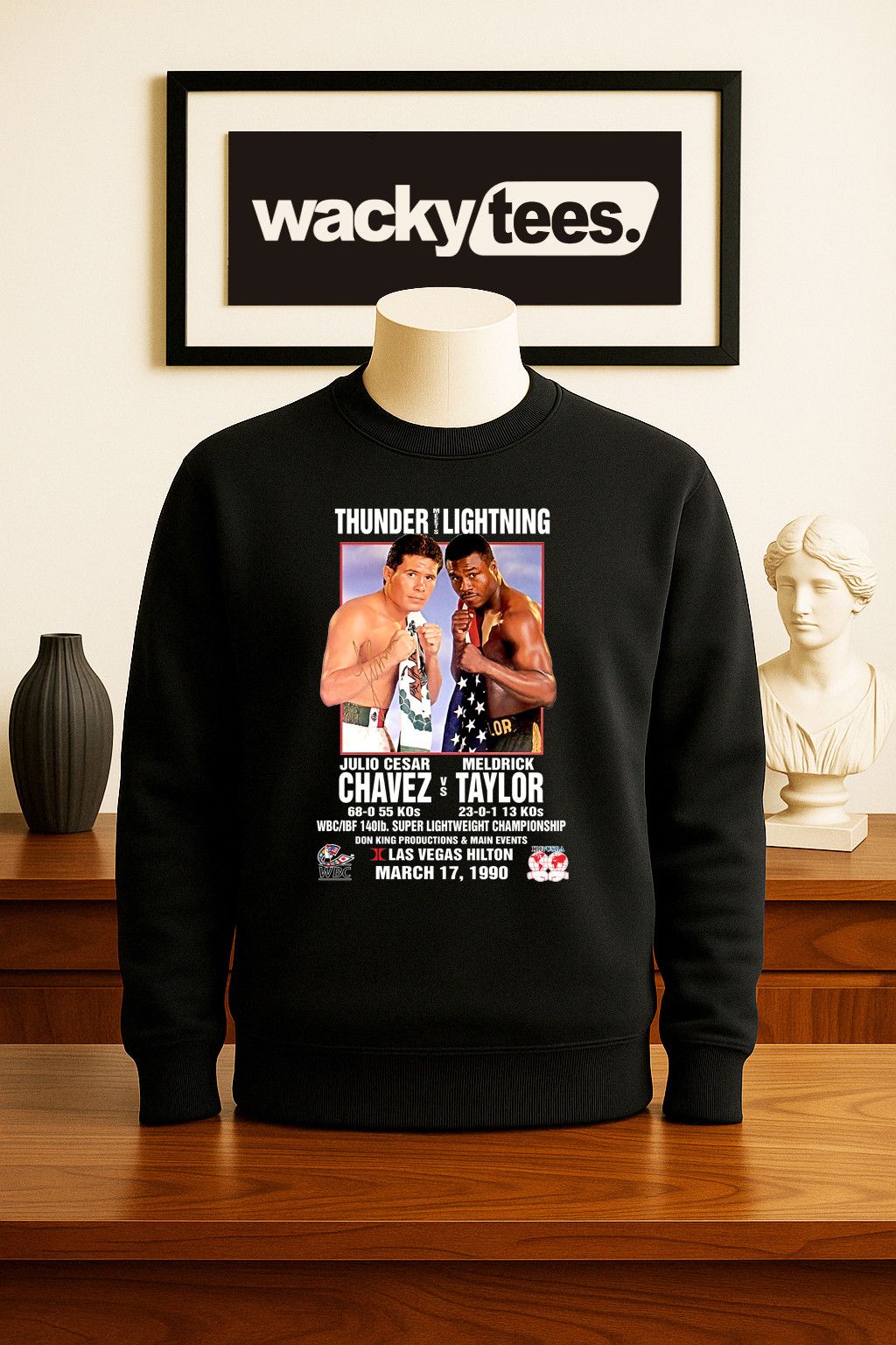 Other Julio Cesar Chavez vs Taylor 1990 Boxing Poster Tee Shirt Size US L / EU 52-54 / 3 - 3 Thumbnail