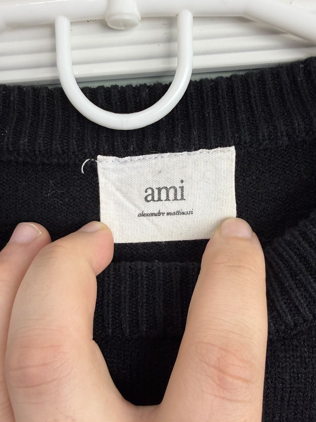 AMI Ami Knit Sweater Red Heart Sweater Black Size M / US 6-8 / IT 42-44 - 8 Thumbnail