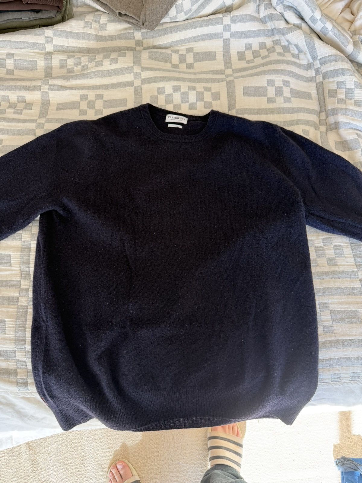 President's President’s 100% Brushed Wool Navy XL Super Soft Size US XL / EU 56 / 4 - 5 Thumbnail