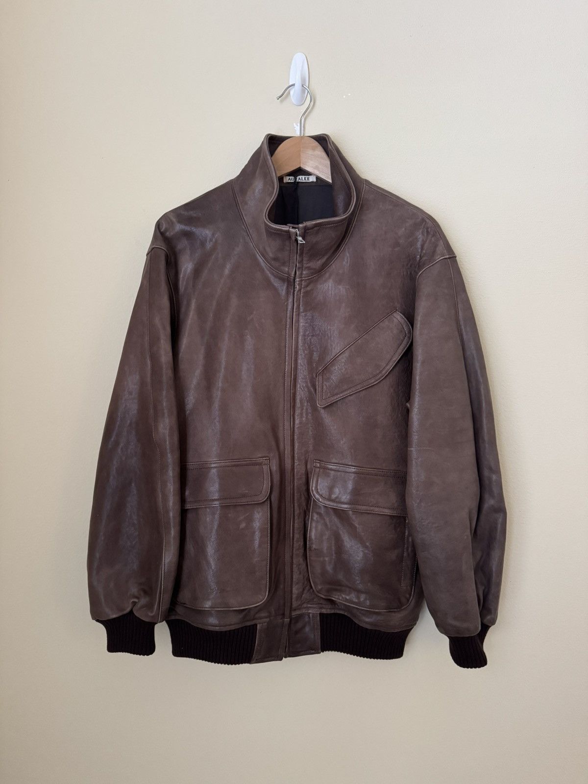 Auralee Auralee New Leather Blouson Jacket Brown Size 3 Size US S / EU 44-46 / 1 - 1 Thumbnail
