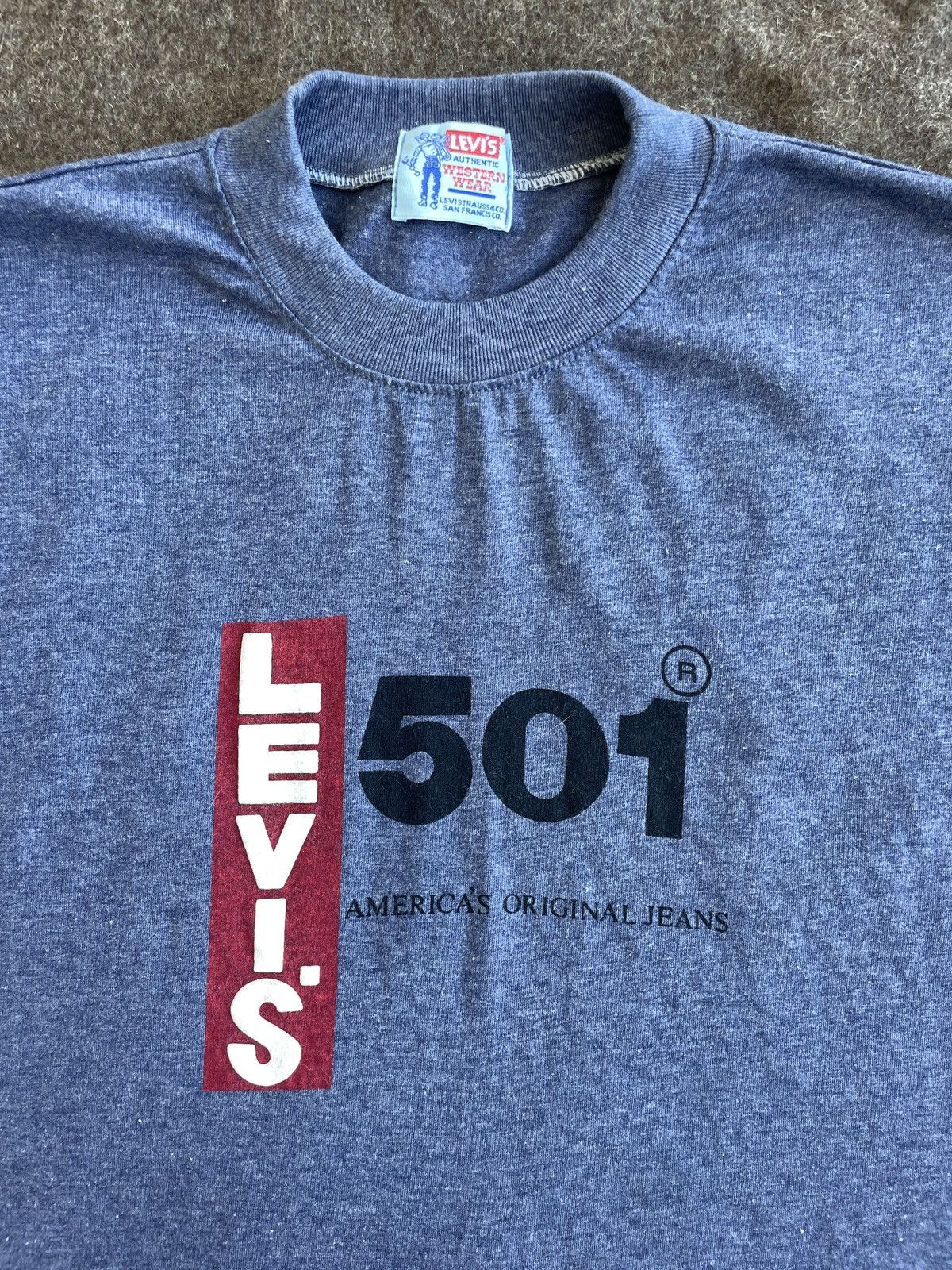 Levi's 90s Levi’s 501 Big E T-Shirt Size US M / EU 48-50 / 2 - 2 Thumbnail