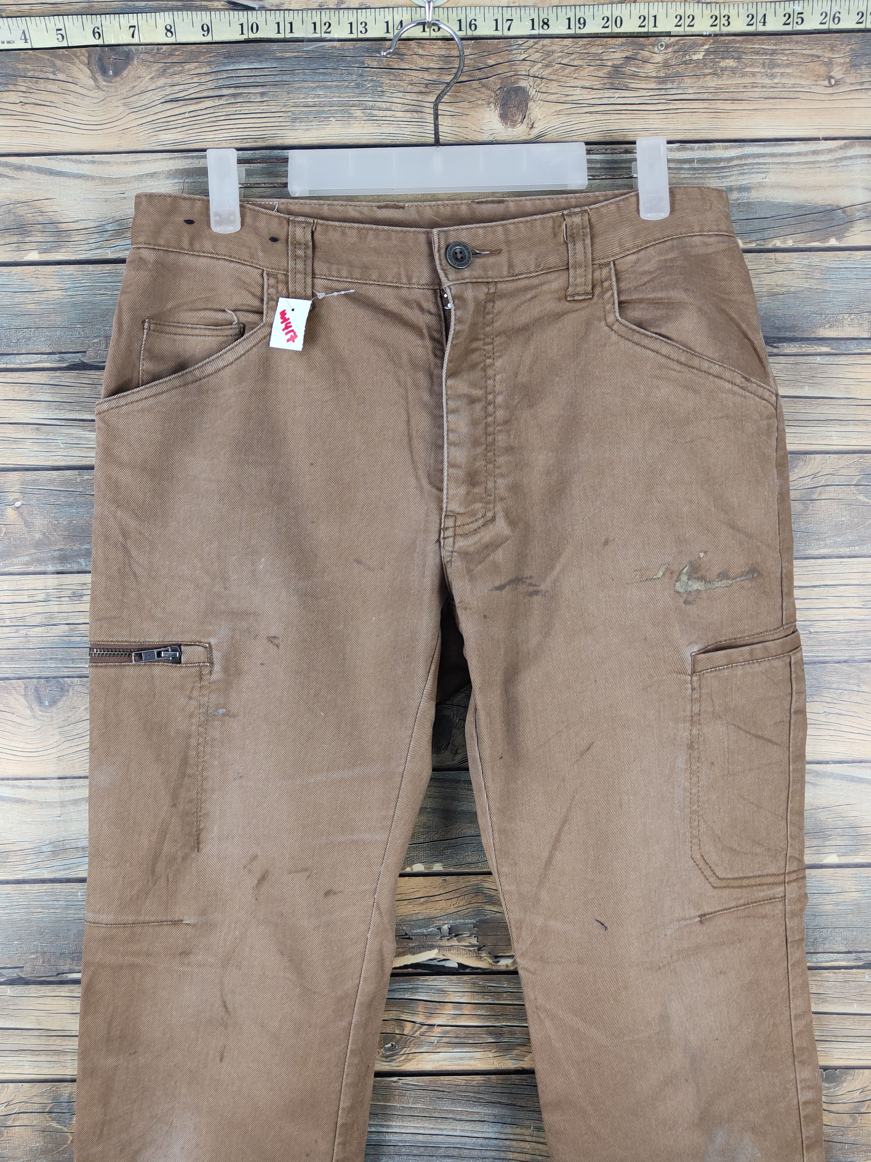 Japanese Brand Fine Assist Brown Multipocket Tactical Cargo Pants #W1417 Size US 32 / EU 48 - 2 Thumbnail