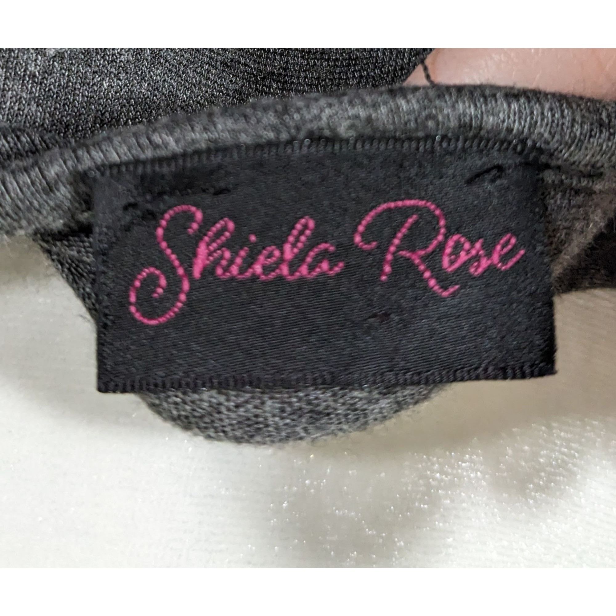 Other Romantic Grey Lattice Shoulder Dress by Shiela Rose Size L / US 10 / IT 46 - 6 Thumbnail