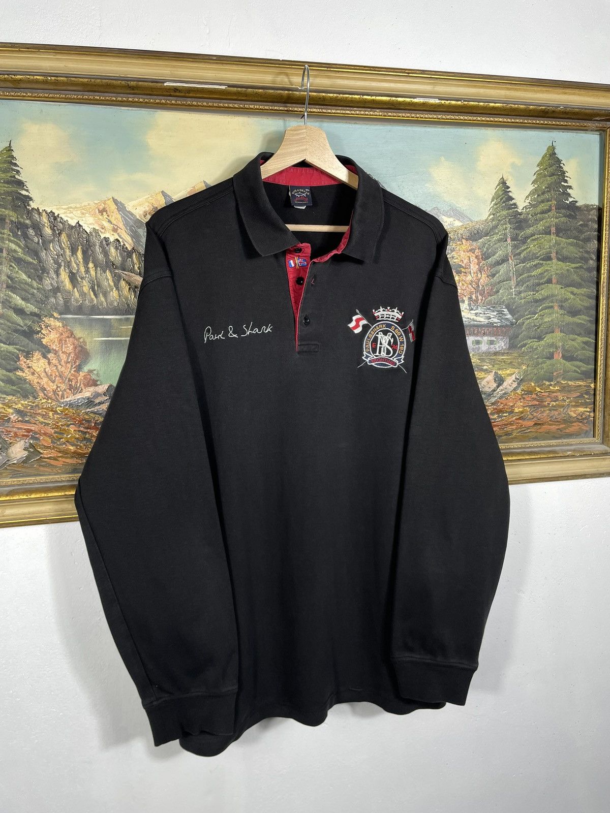 Designer × Paul & Shark × Vintage Paul&Shark Polo Longsleeve Vintage Luxury Old Money Designer Size US XXL / EU 58 / 5 - 3 Thumbnail