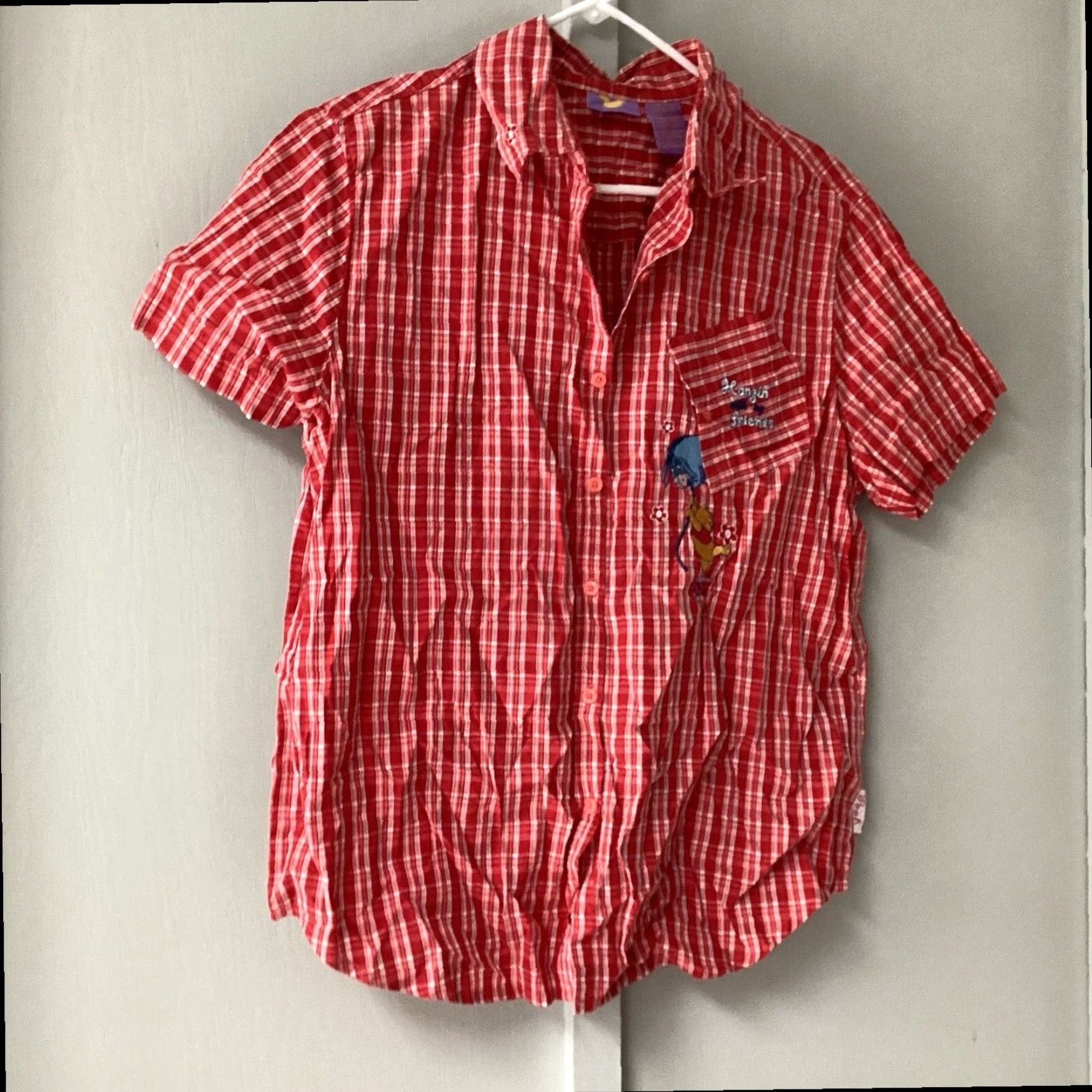 Disney VINTAGE Disney Women's Red Plaid Winnie The Pooh Flannel Shirt Medium Size M / US 6-8 / IT 42-44 - 3 Thumbnail