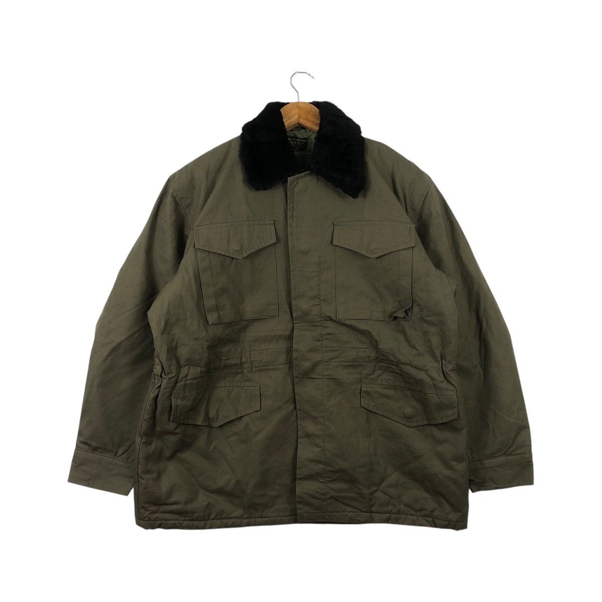 Vintage 80s USA NAVY FLYINGMAN Type A-55-S Shearling Jacket