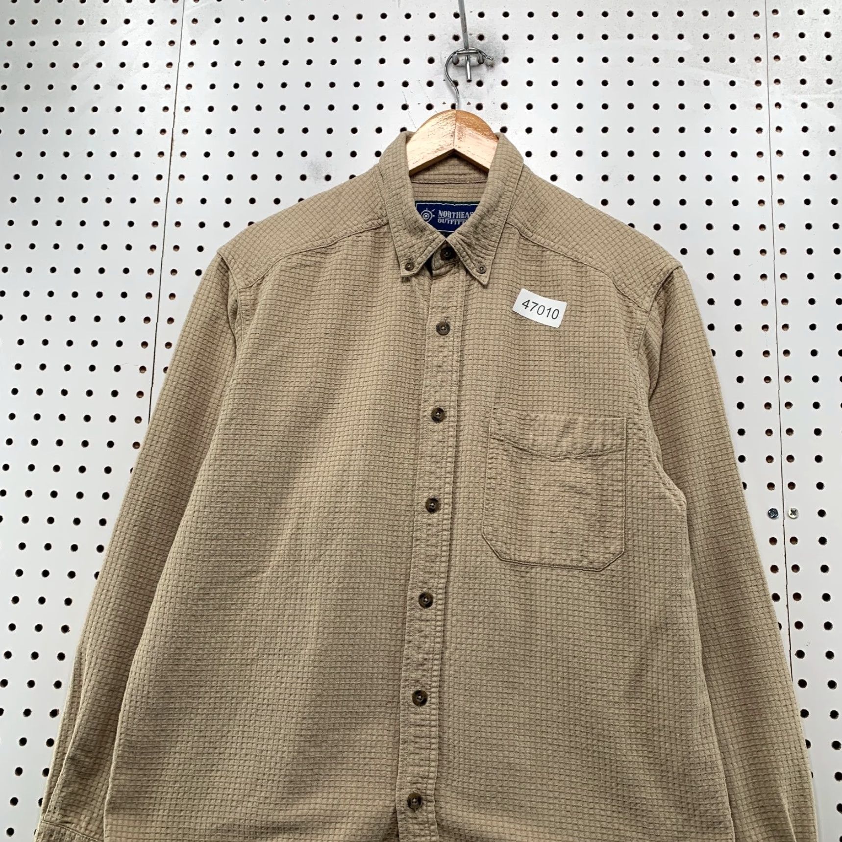 Vintage VINTAGE Northeast Outfitters Button Shirt Mens M Beige Waffle Knit Button-Up Casual Knit Size US M / EU 48-50 / 2 - 4 Thumbnail