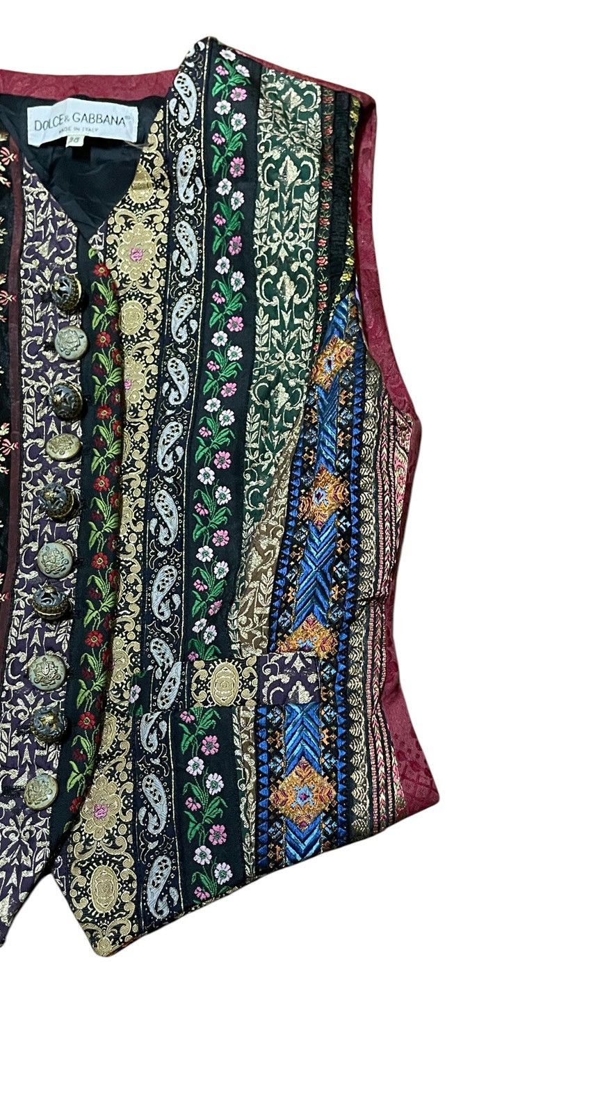 Dolce & Gabbana Rare Vintage Dolce & Gabbana Silk Lame Brocade Vest 1990s Size US M / EU 48-50 / 2 - 6 Thumbnail