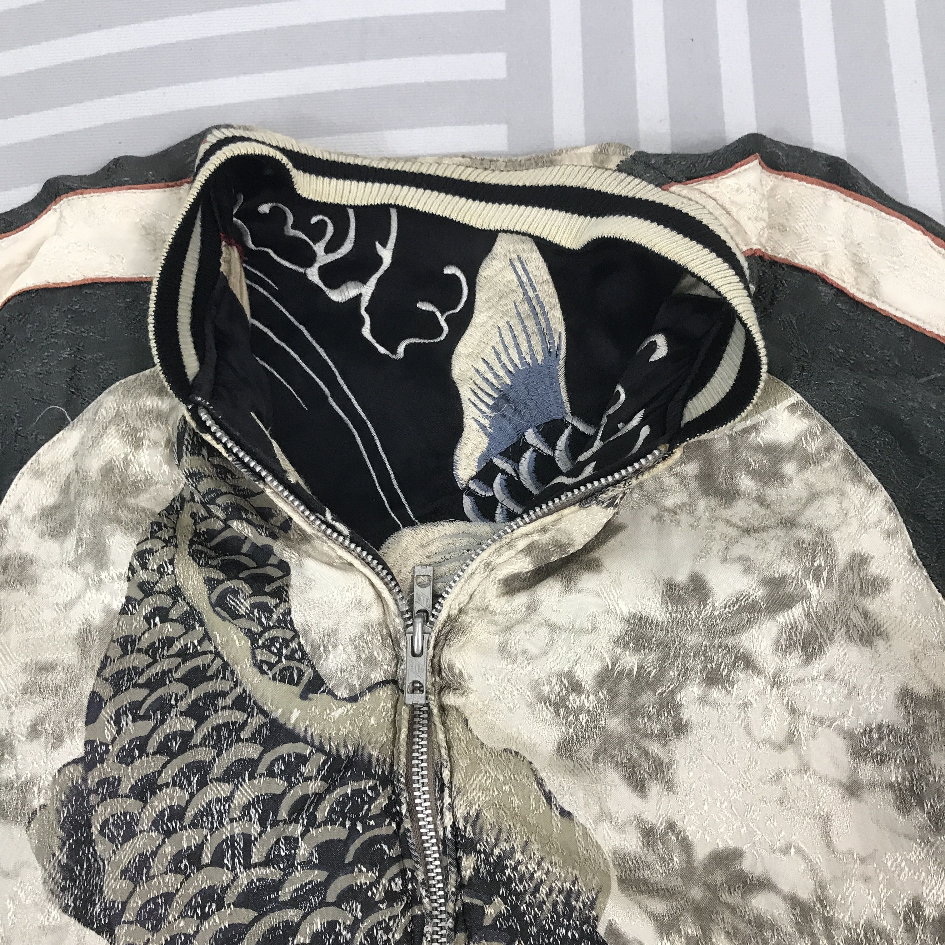 Designer × Japanese Brand Vintage Japanese brand Sukajan fish embroidery Jacket Size US L / EU 52-54 / 3 - 8 Thumbnail