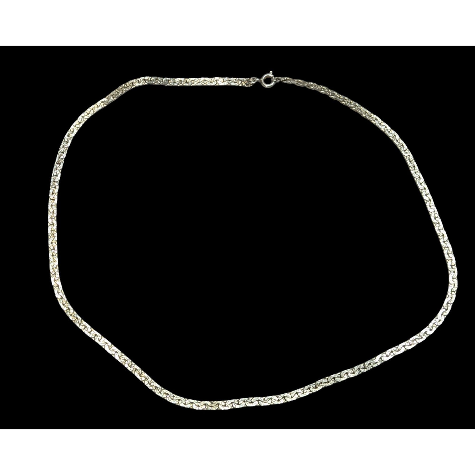 Other Vintage Silver-Tone Textured Chain Necklace Size ONE SIZE - 1 Thumbnail