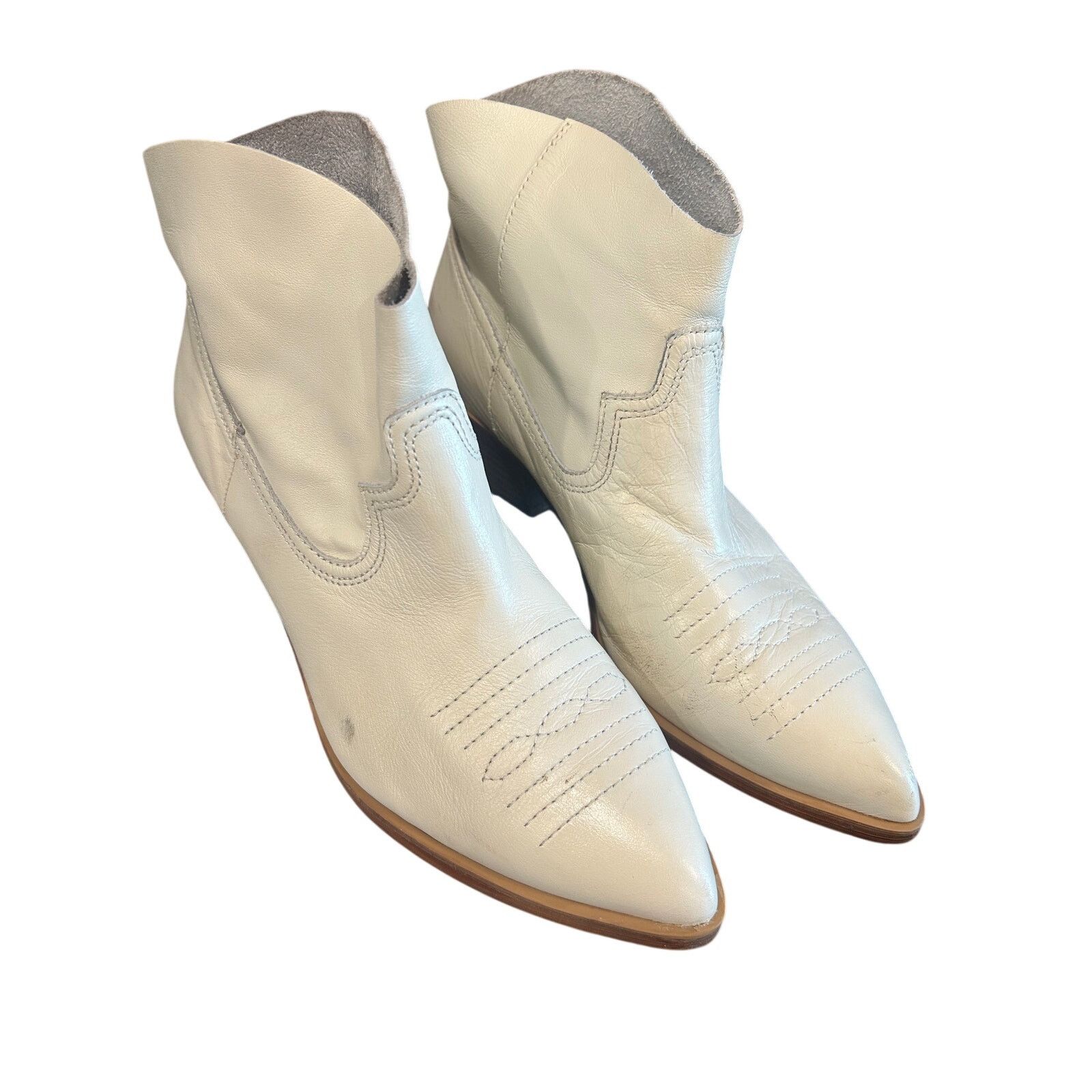 Treasure & Bond Treasure & Bond Farrah Western Bootie White Leather Size US 8 / IT 38 - 2 Thumbnail