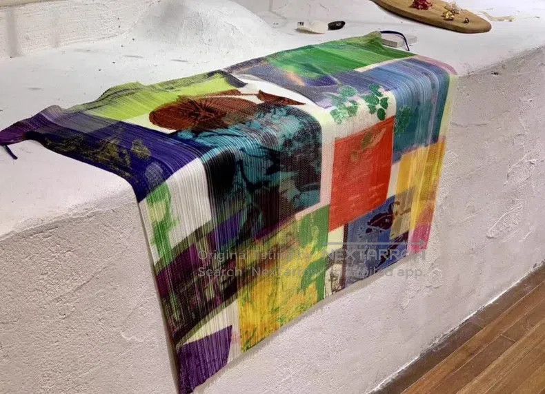 Issey Miyake Issey Miyake Linear Color Wrap Skirt Size 25" / US 0 / IT 36 - 1 Thumbnail