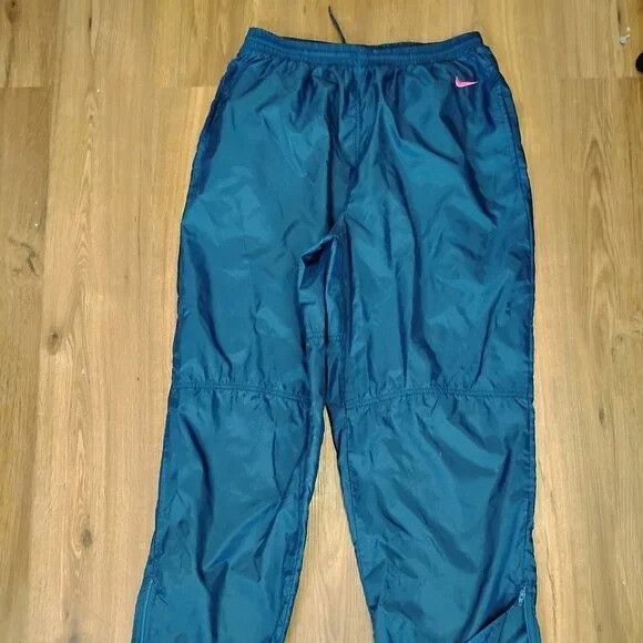 Nike Vintage 90s Nike Wind Pants Joggers Trainers Navy Blue Size US 32 / EU 48 - 3 Thumbnail