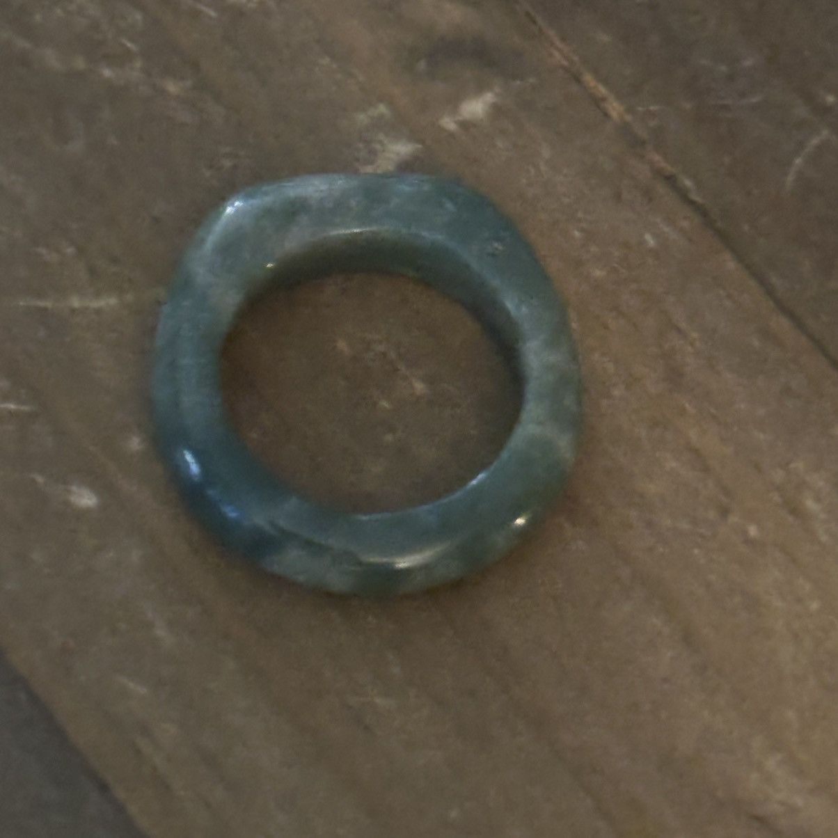 Vintage Vintage green Jade band ring Size ONE SIZE - 5 Thumbnail