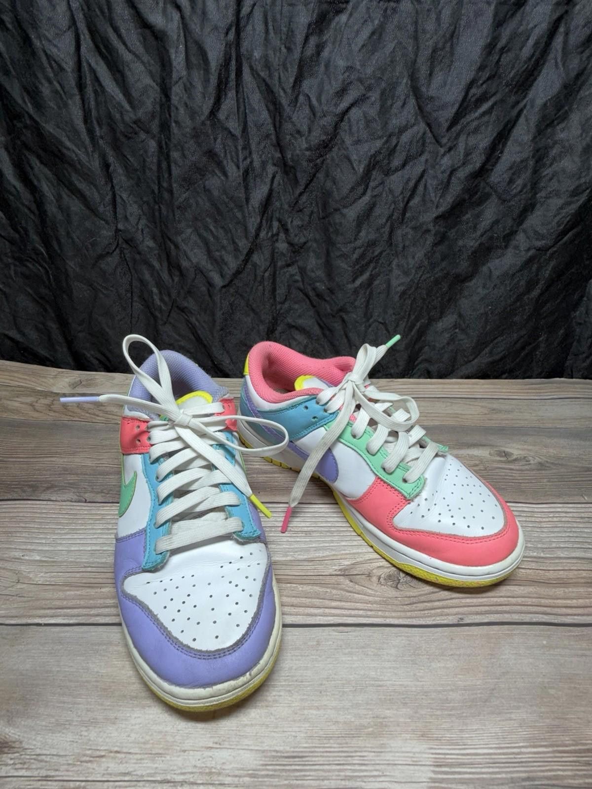 Nike NIKE DUNK LOW "EASTER CANDY" SIZE 6.5 PRE-OWNED CREASING TOE Size US 6.5 / IT 36.5 - 1 Thumbnail