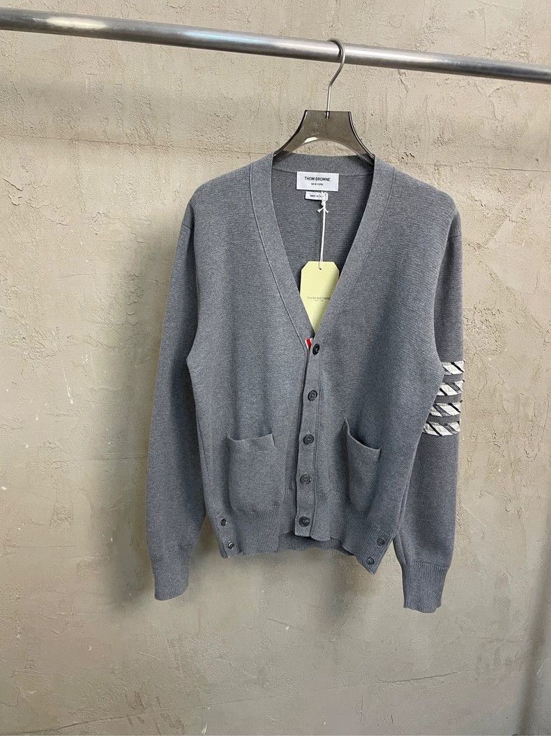 Thom Browne Thom Browne size1 Knitted cardigan jacket Size US S / EU 44-46 / 1 - 1 Thumbnail