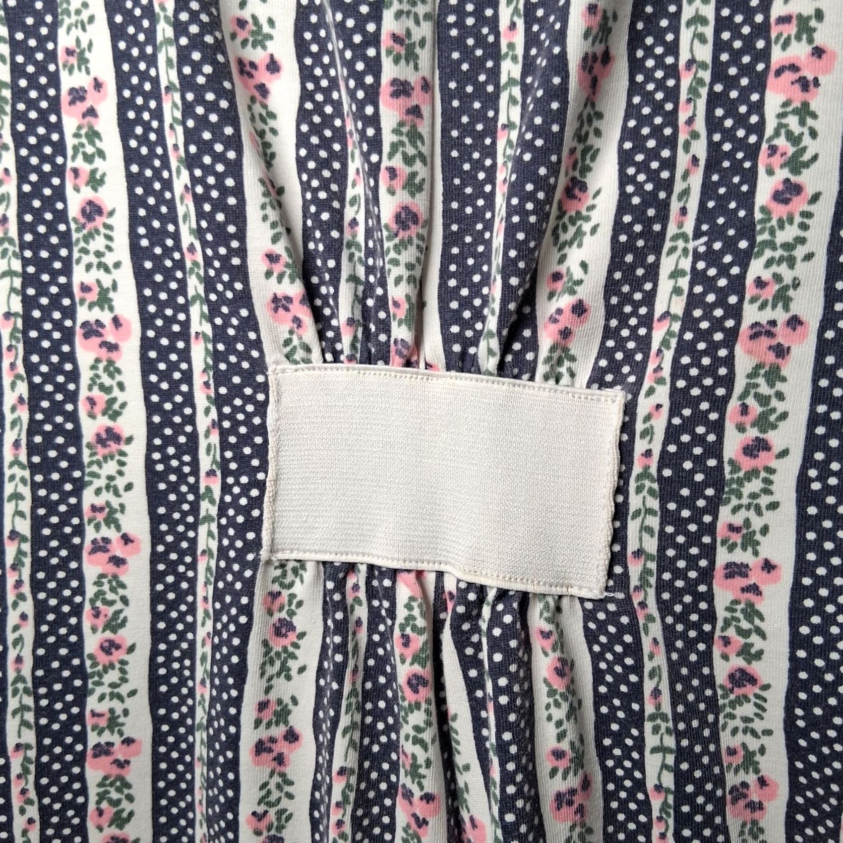 Vintage VINTAGE Paris Sport Club Romper Blue S Polka Dot Striped Pink Floral 1990s Size 28" / US 6 / IT 42 - 7 Thumbnail