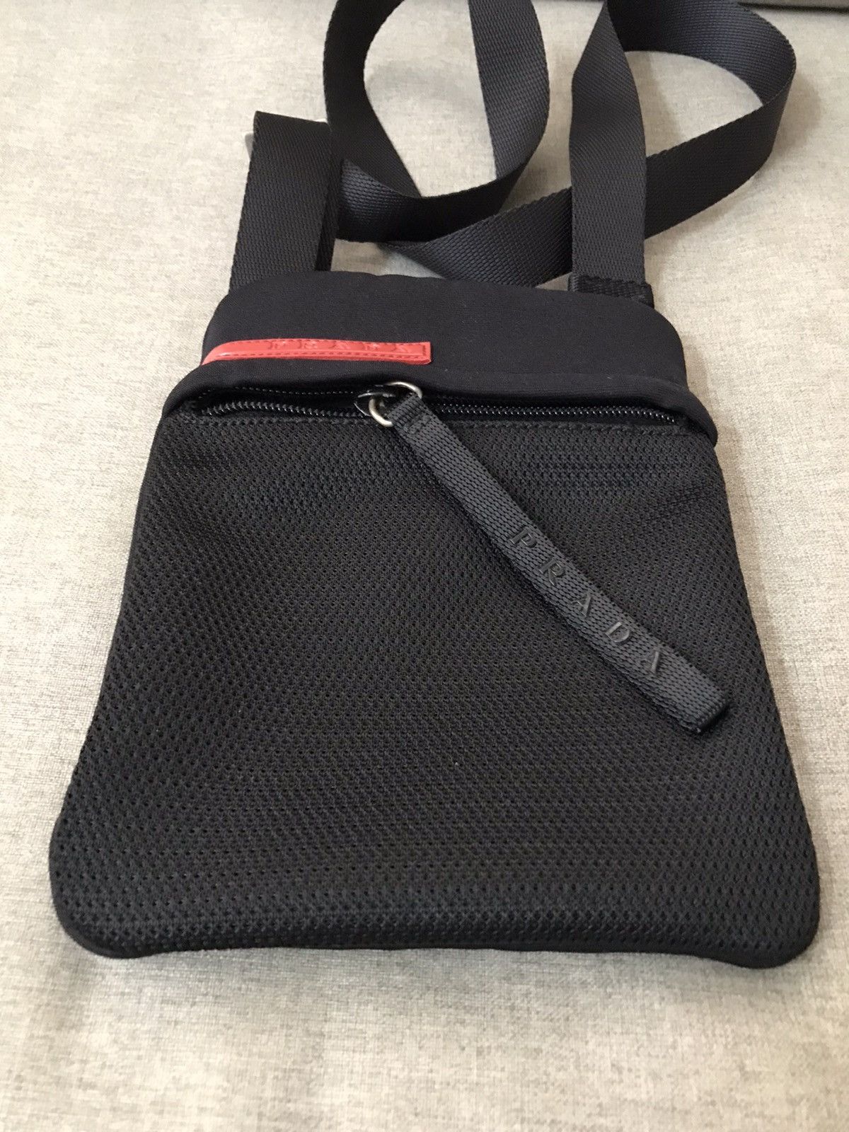 Prada PRADA Sport Black Mesh Mini Side Bag Size ONE SIZE - 9 Thumbnail
