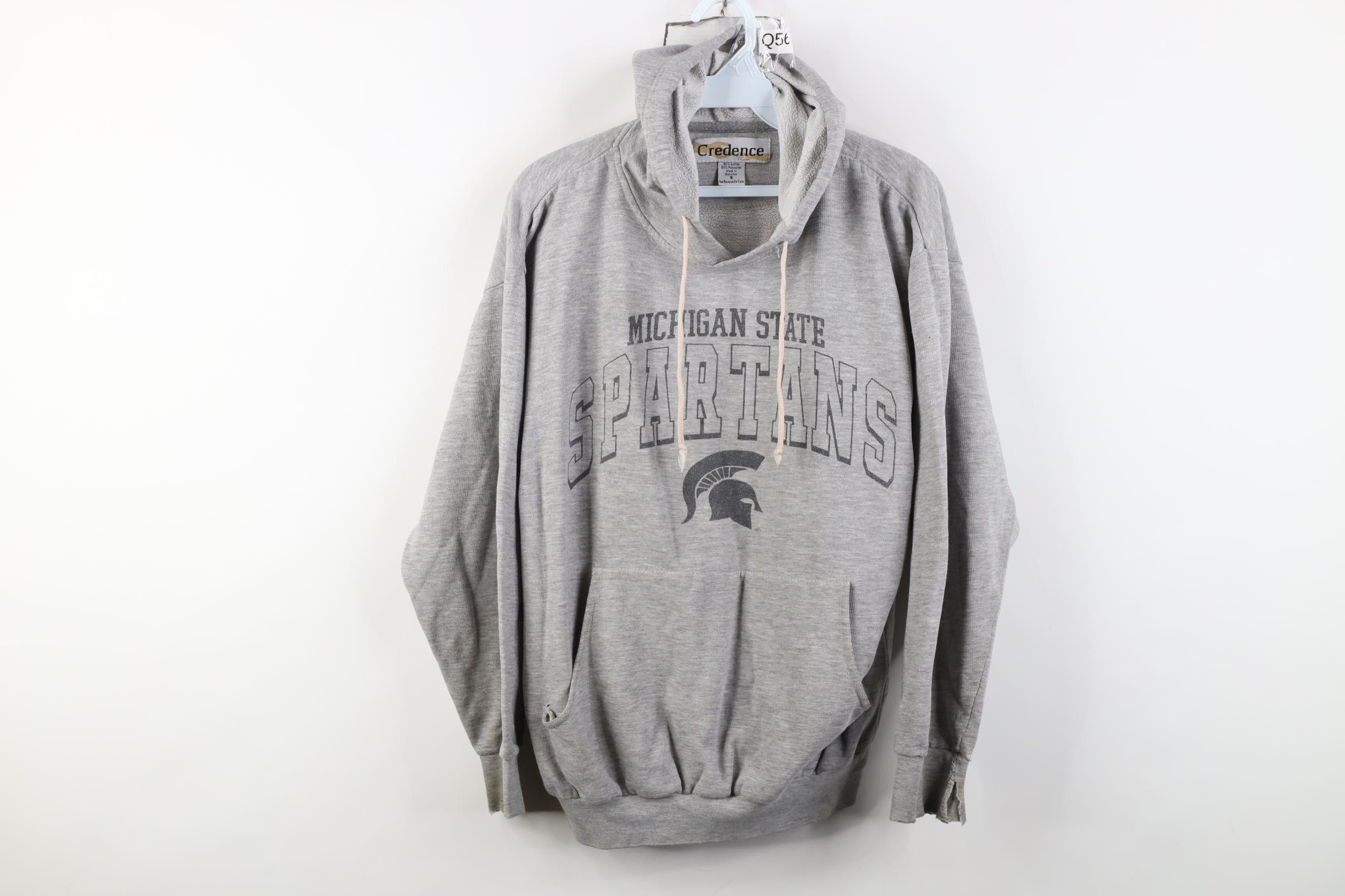 Vintage Vintage 90s Michigan State University Hoodie Sweatshirt Gray Size US S / EU 44-46 / 1 - 1 Thumbnail