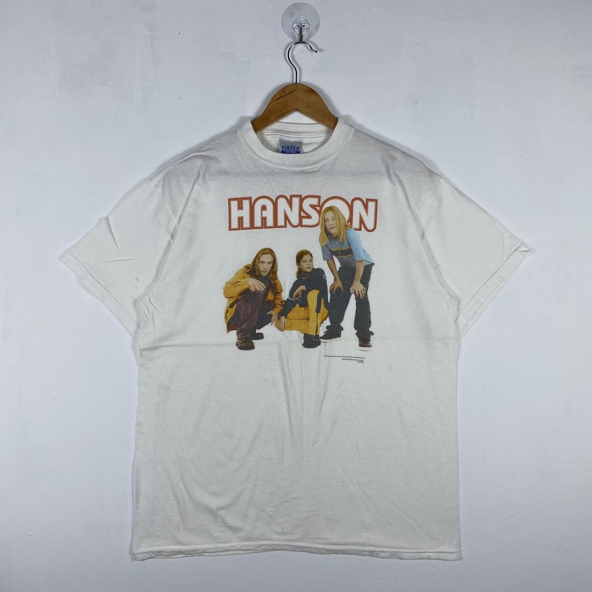 Band Tees × Vintage Vintage 90's HANSON American Pop Rock Band Tee Size US L / EU 52-54 / 3 - 2 Thumbnail