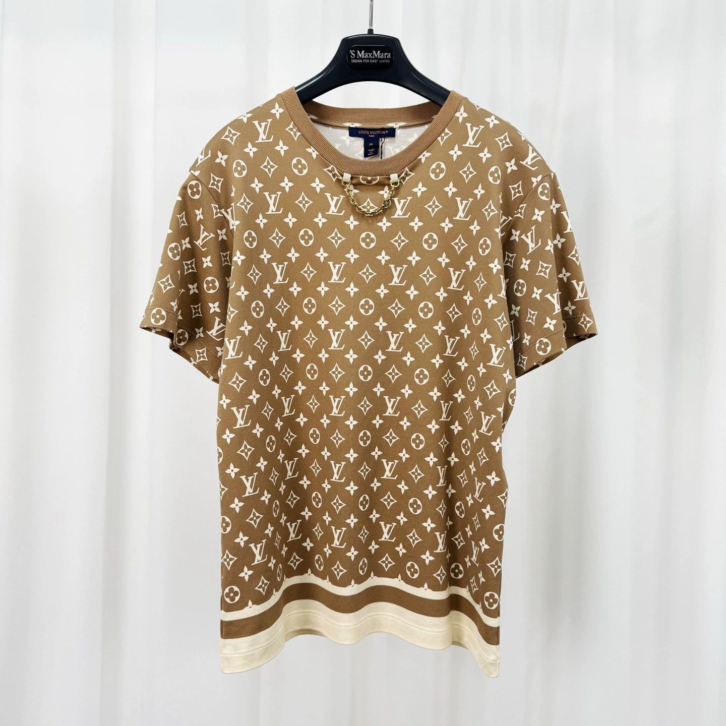 Louis Vuitton Louis Vuitton Caramel Monogram All-over Chain Short-Sleeve Size M / US 6-8 / IT 42-44 - 1 Thumbnail