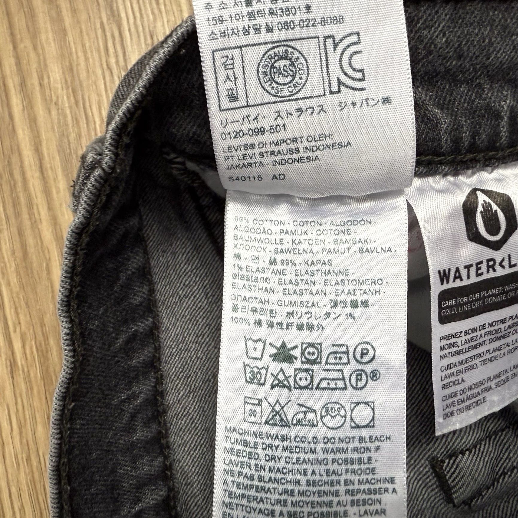 Levi's Levi's Women's Wedgie Straight 25x27 Gray Jeans Button Fly Destroyed Size 42" / US 20 - 3 Thumbnail