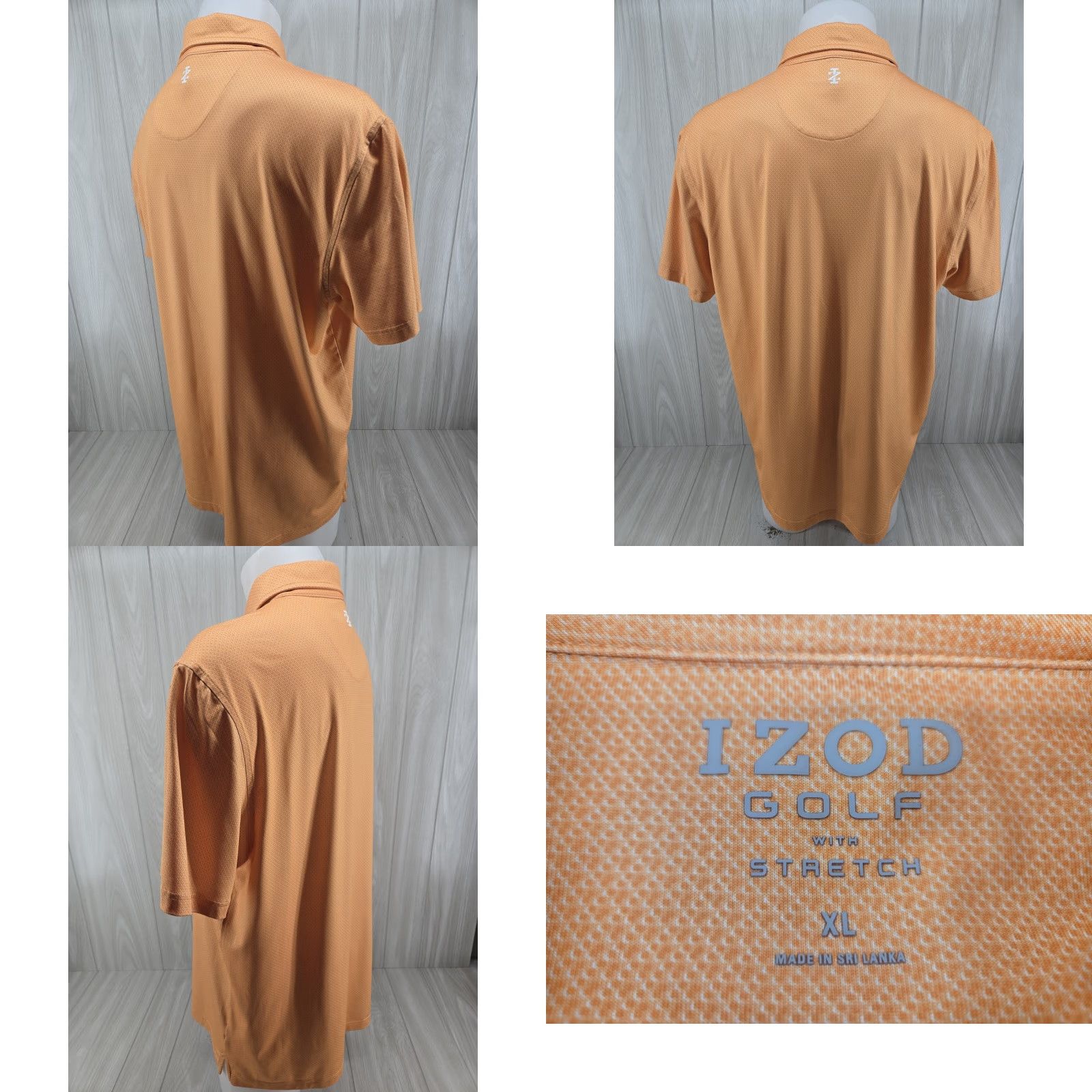 Izod VINTAGE: No IZOD Golf Polo Shirt Mens XL Orange Short Sleeve Polyester Size US XL / EU 56 / 4 - 8 Thumbnail
