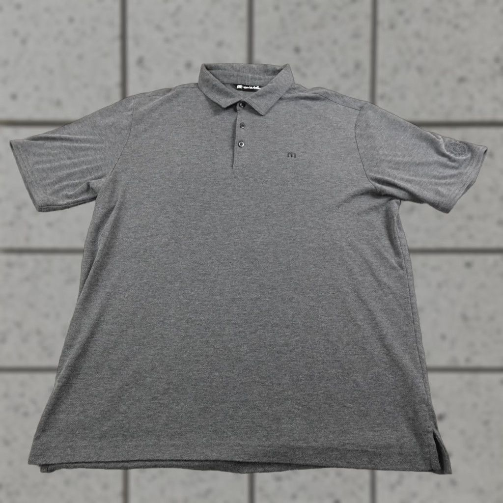 TravisMathew Travis Mathew Polo Shirt Mens L Gray Pima Greenbrier Golf Performance Preppy Size US L / EU 52-54 / 3 - 1 Thumbnail