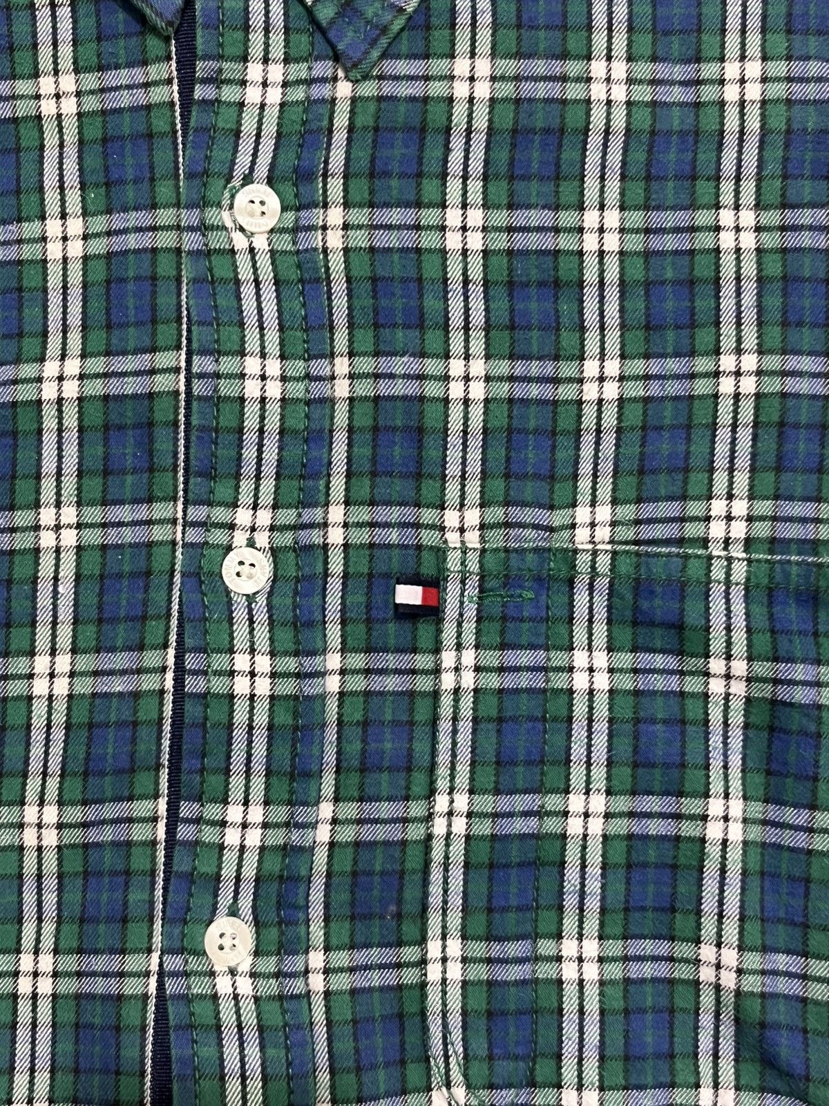 Other Tommy Hilfiger Plaid Button Up Shirt Green XL Size US XL / EU 56 / 4 - 11 Thumbnail