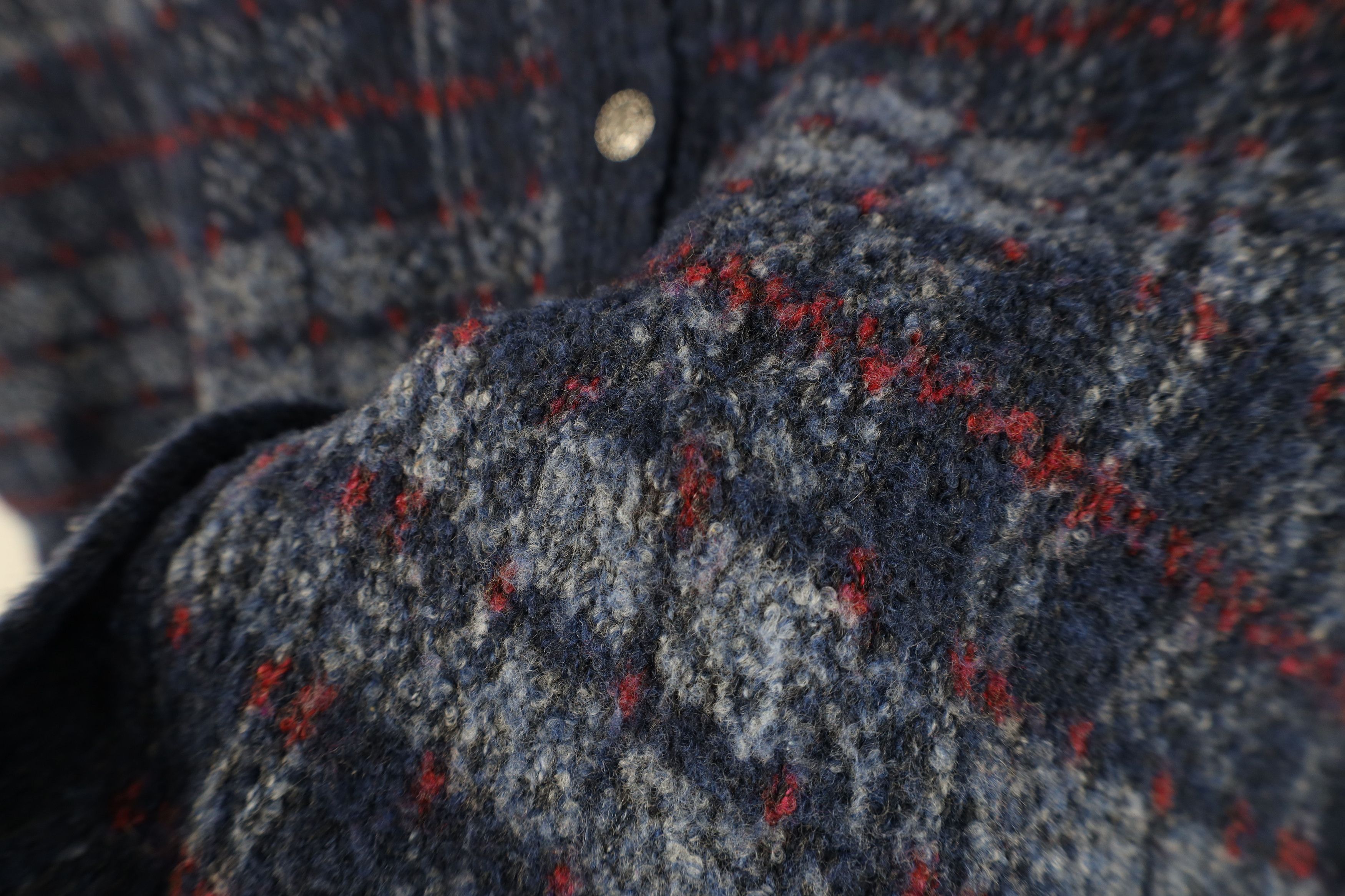Vintage Vintage 90s Streetwear Wool Blend Cardigan Sweater Blue Size L / US 10 / IT 46 - 5 Thumbnail