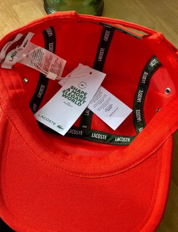 Lacoste red girolle cap hat casquette large new ds PIQUE Size ONE SIZE - 5 Thumbnail