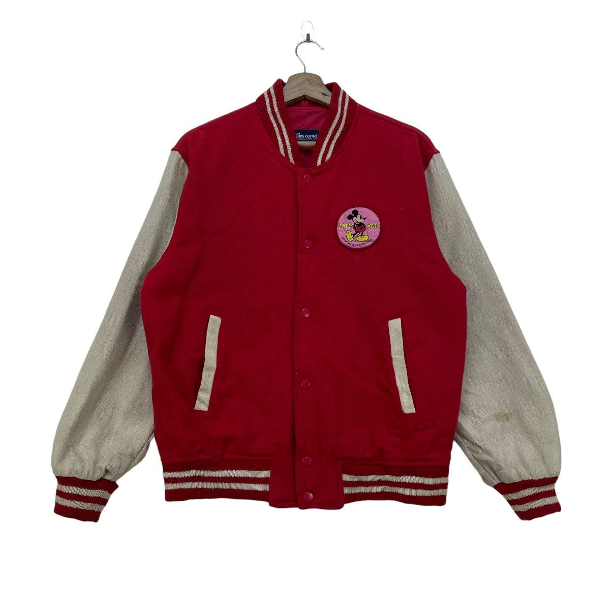 Japanese Brand × Vintage Mickey Mouse Varsity Bomber Jacket Size M / US 6-8 / IT 42-44 - 1 Thumbnail