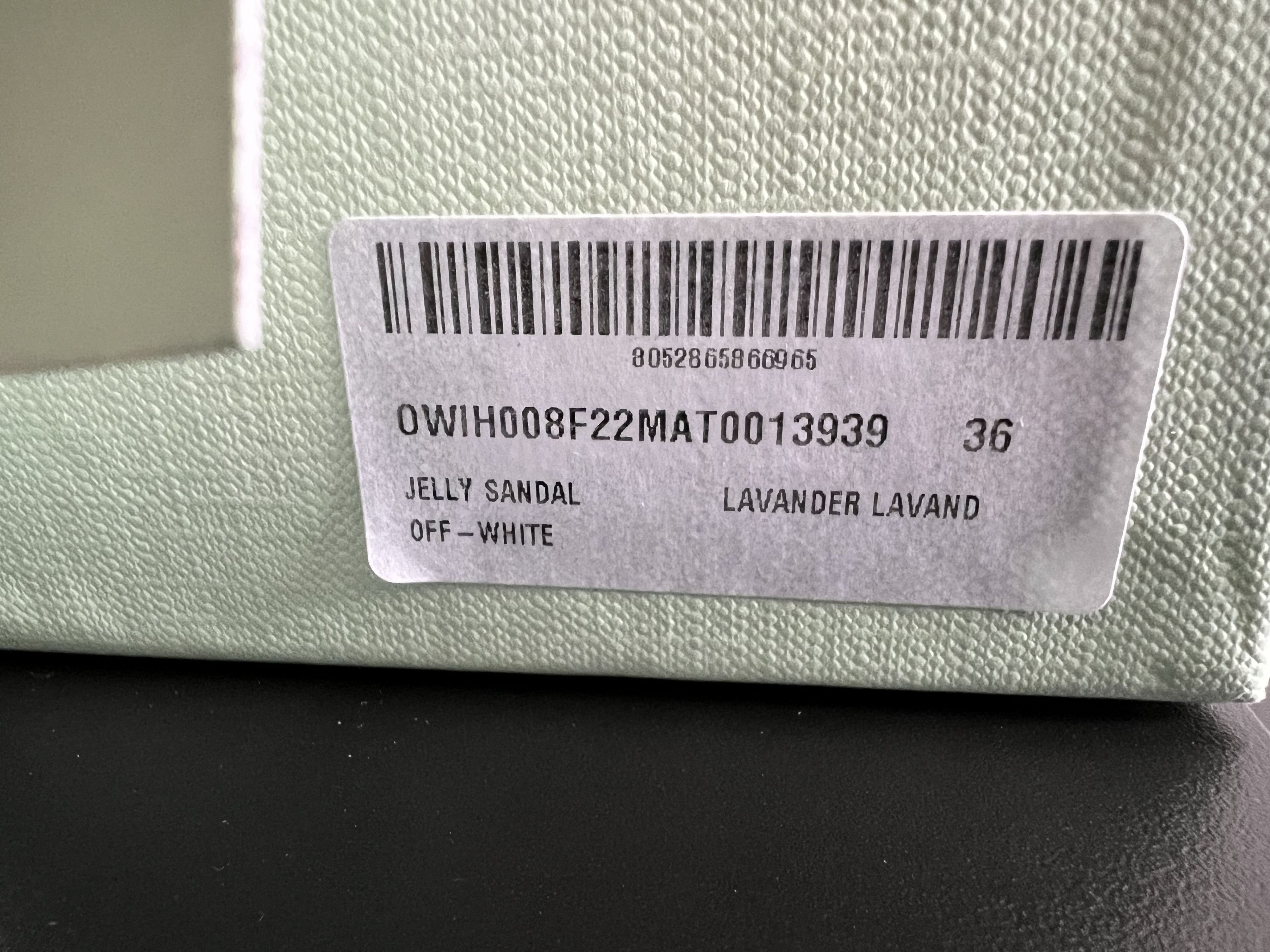 Off-White NEW DS OFF-WHITE LOGO EMBOSSED JELLY SANDALS Size US 6 / IT 36 - 10 Thumbnail
