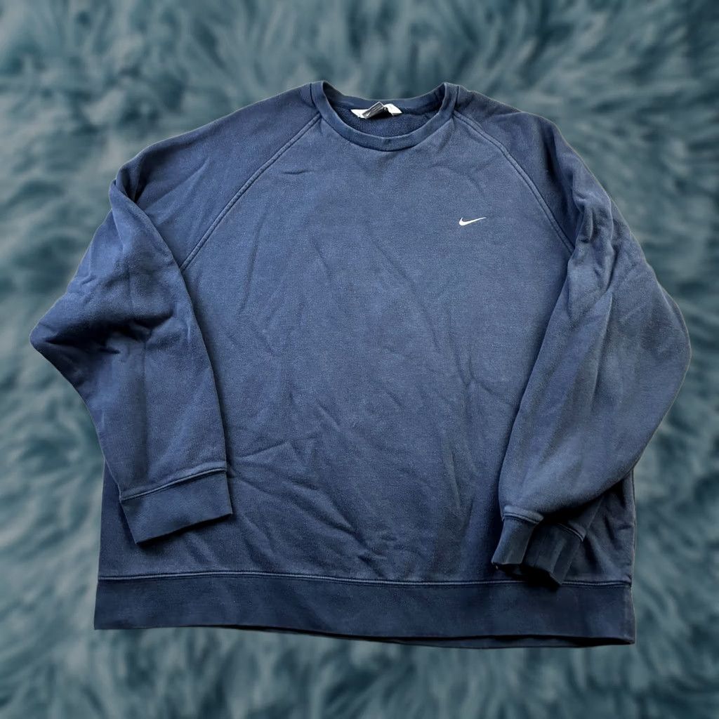 Nike VINTAGE Nike Sweatshirt Mens 2XL Blue Raglan Pullover Crewneck Fleece Shirts Jacket Size US XXL / EU 58 / 5 - 1 Thumbnail