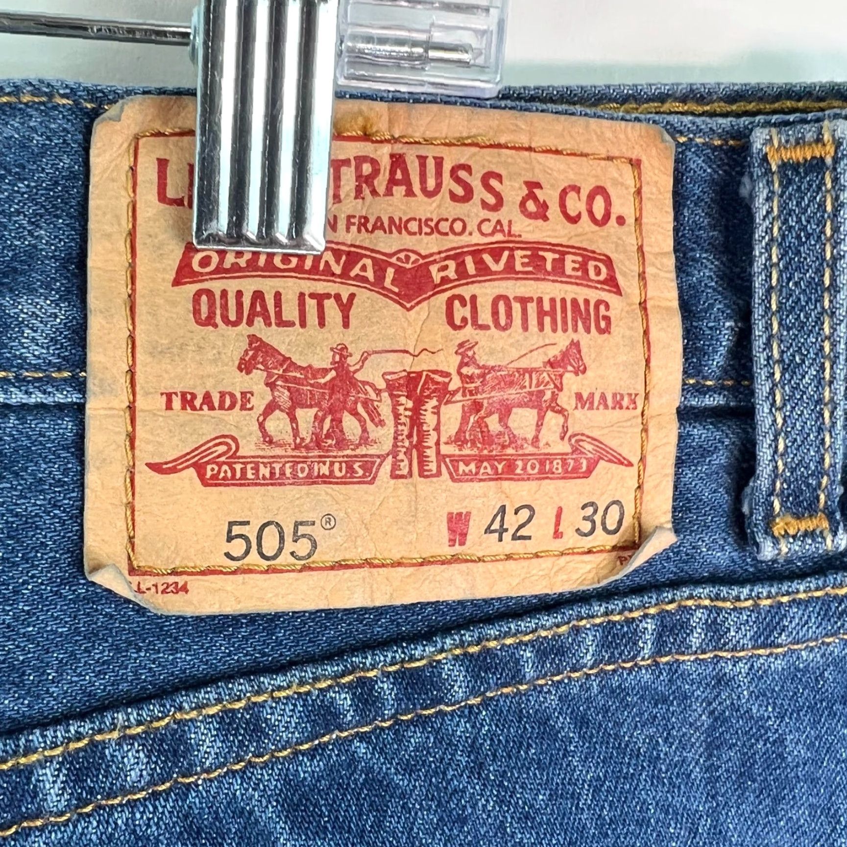 Levi's Levi's 505 Jeans Mens Regular Size 42 Blue Straight Denim 5-Pocket Stretch Size US 42 / EU 58 - 6 Thumbnail