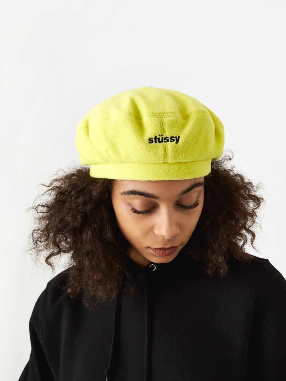 Stussy Stussy Bristol Polar Fleece Beret - Lemon Size ONE SIZE - 3 Thumbnail