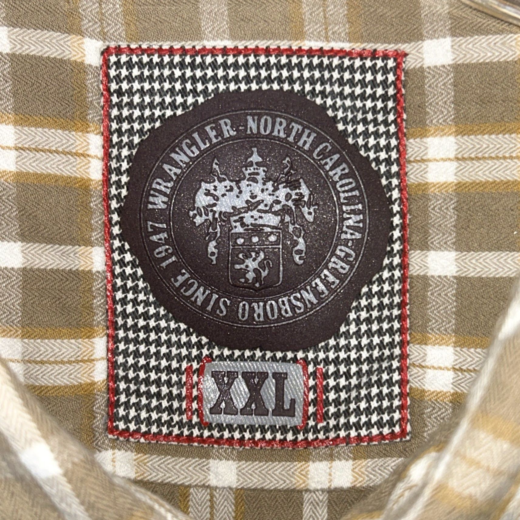 Wrangler Wrangler Pearl Snap Long Sleeve Shirt Mens 2XL Plaid Button-Up Cotton Spandex Multicolor Western Size US XXL / EU 58 / 5 - 4 Thumbnail
