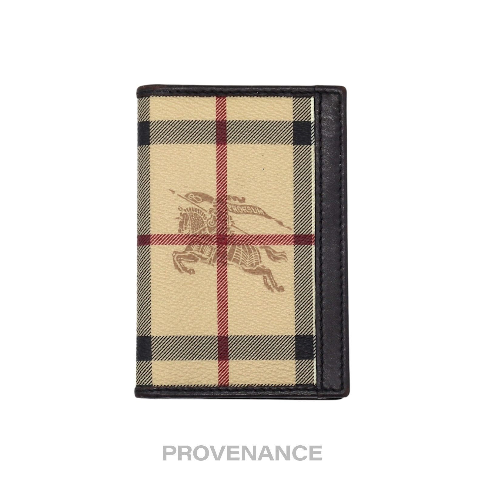 Burberry 🔴 Burberry Pocket Organizer Wallet - Haymarket Check Brown Size ONE SIZE - 1 Thumbnail