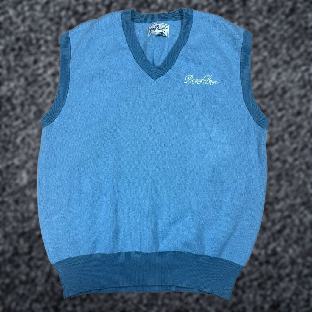 Vintage Bogey Boys Sweater Vest Mens XL Blue V Neck Preppy Golf Soft Cinched Waist NWOT Size US XL / EU 56 / 4 - 1 Thumbnail