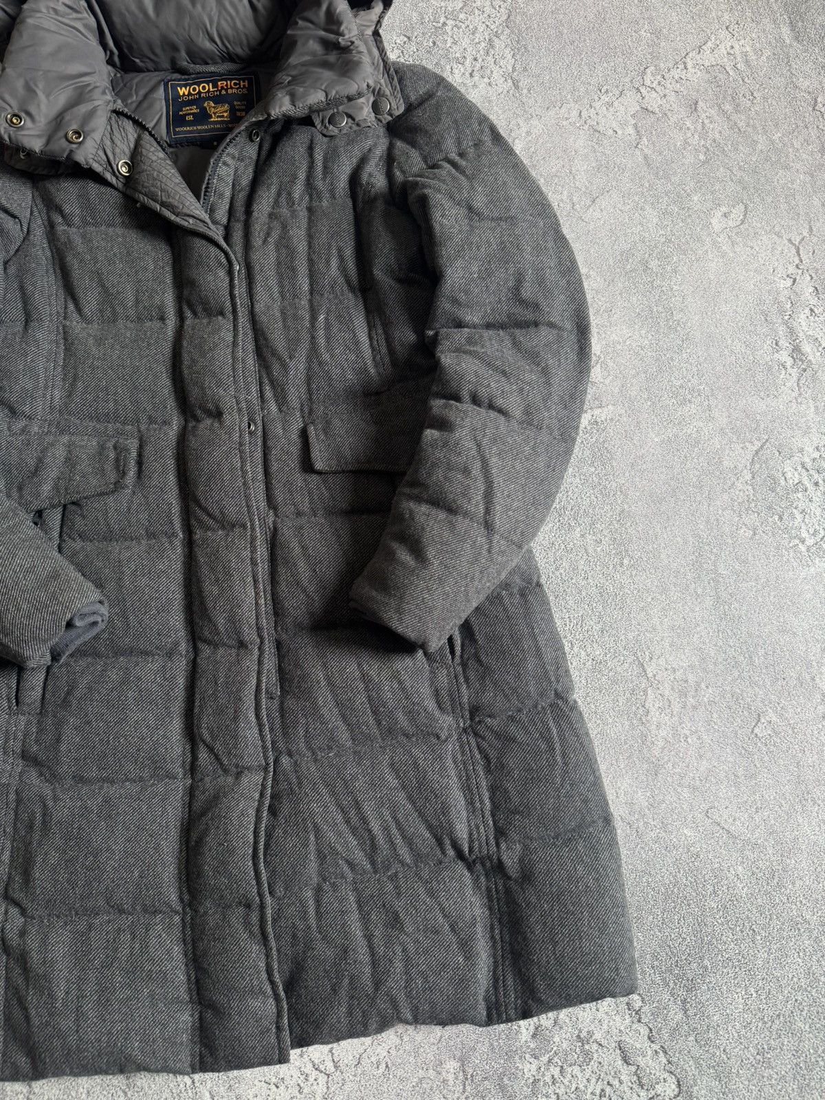 Woolrich Woolen Mills Woolrich S down jacket zip parka coat fur faux hooded Size S / US 4 / IT 40 - 4 Thumbnail