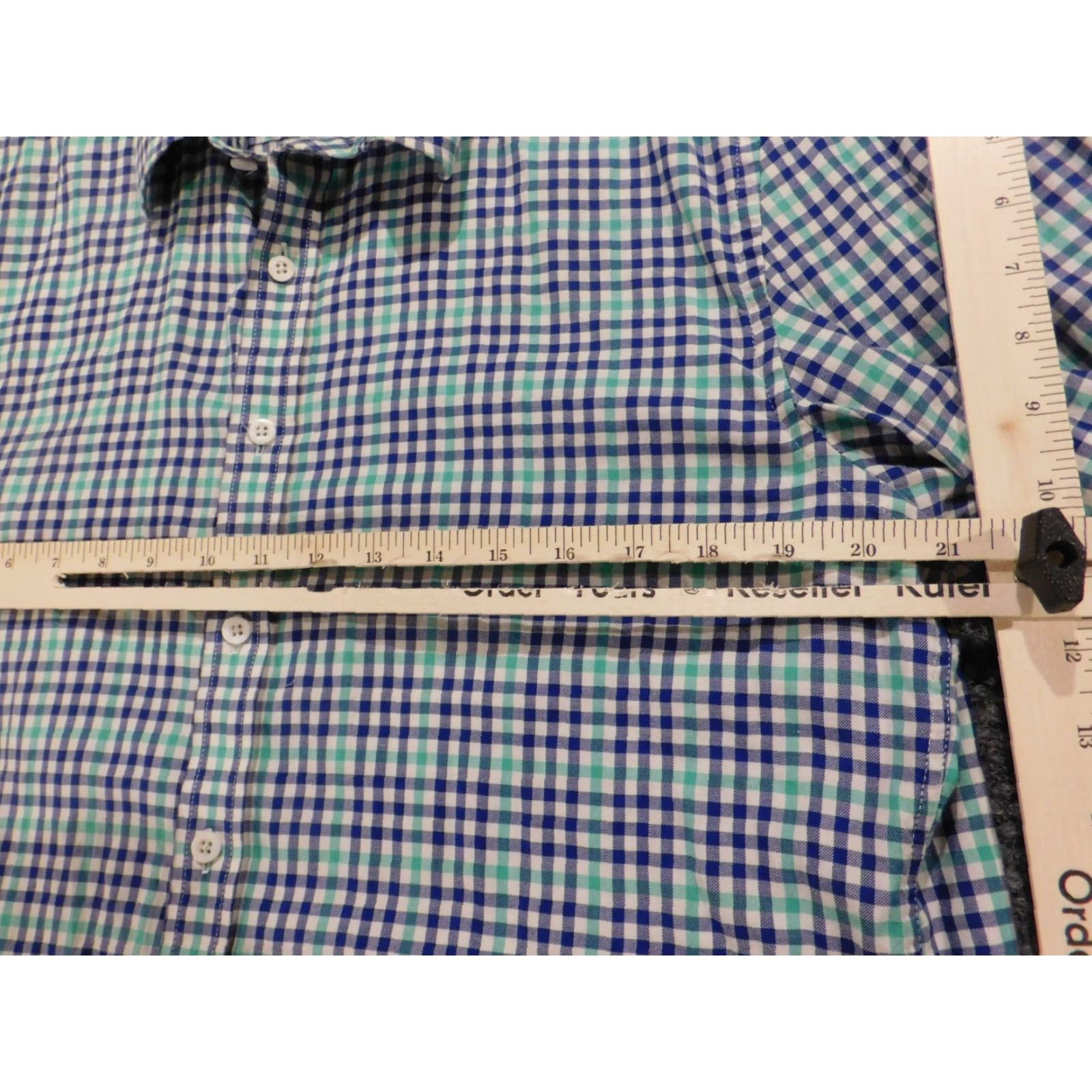 Vintage Hyden Yoo Mens Shirt L Blue Plaid Button-Down Collar Long Sleeve Button Up - Regular, Red Accent Logo Western All Seasons Size US L / EU 52-54 / 3 - 5 Thumbnail