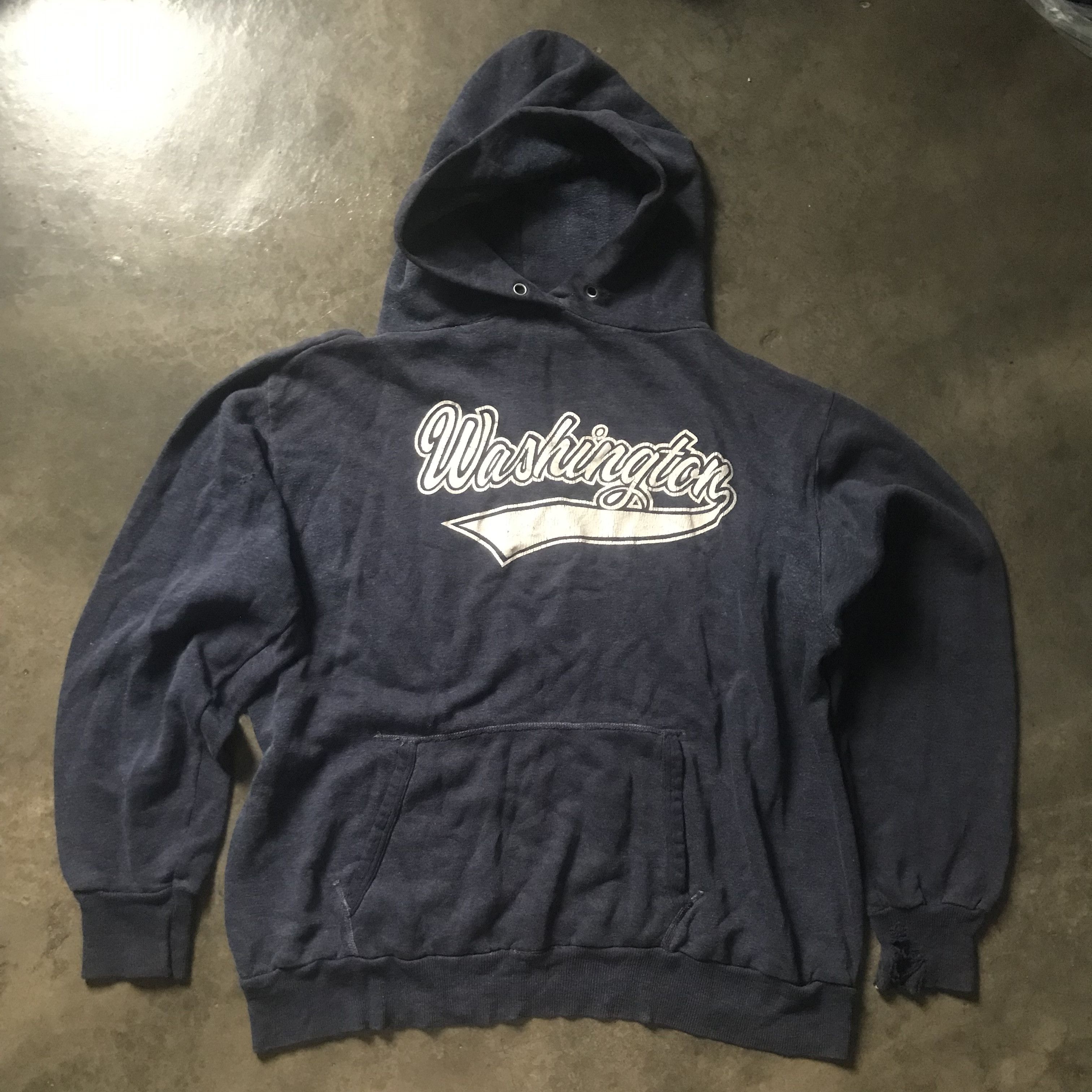 Hanes Vintage Washington Hoodie 60s 70s Size US M / EU 48-50 / 2 - 11 Thumbnail