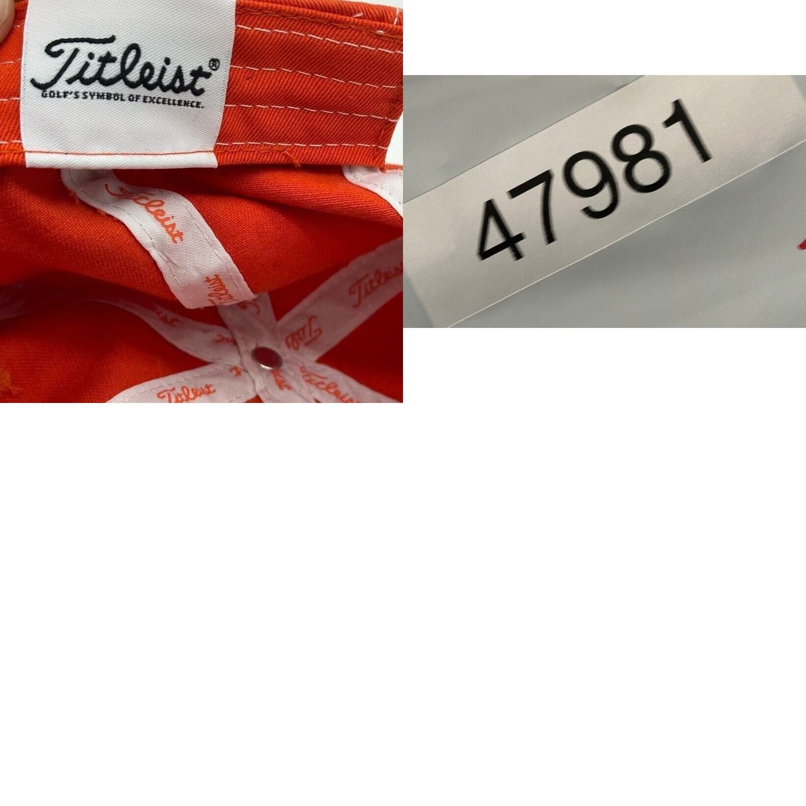Titleist Titleist Hats Adult OSFA Pro V1 Orange Golf Cap Embroidered Athletic Sports Mens Size ONE SIZE - 8 Thumbnail