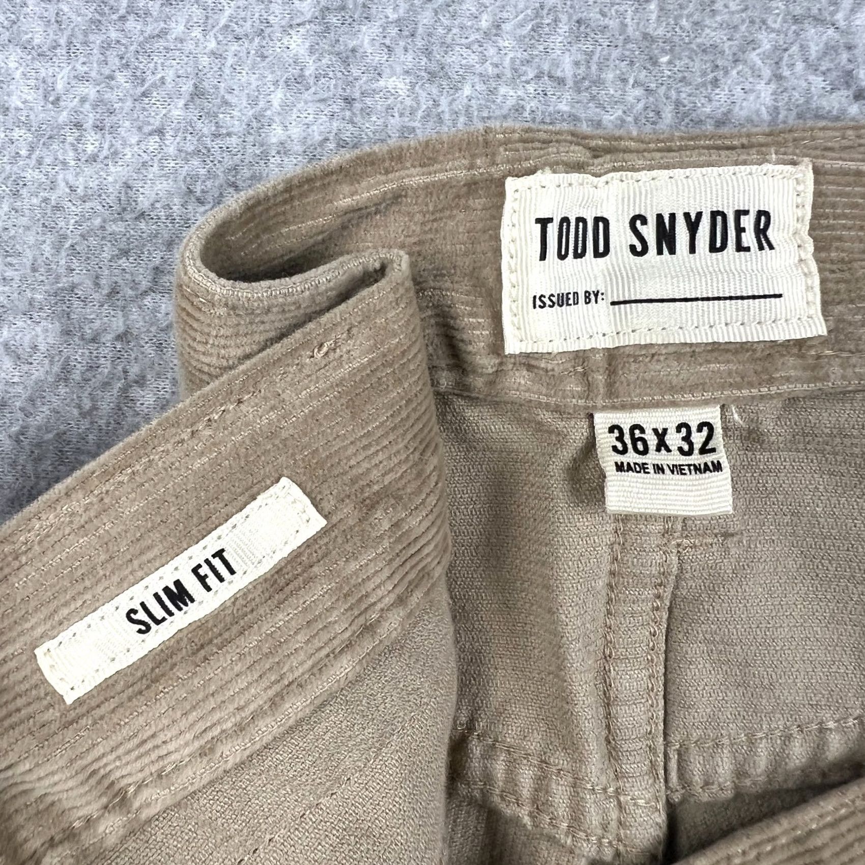 Todd Snyder Todd Snyder Stretch Corduroy Slim Fit Pants 36x32 Mens Beige Chino Huckberry Size US 36 / EU 52 - 3 Thumbnail