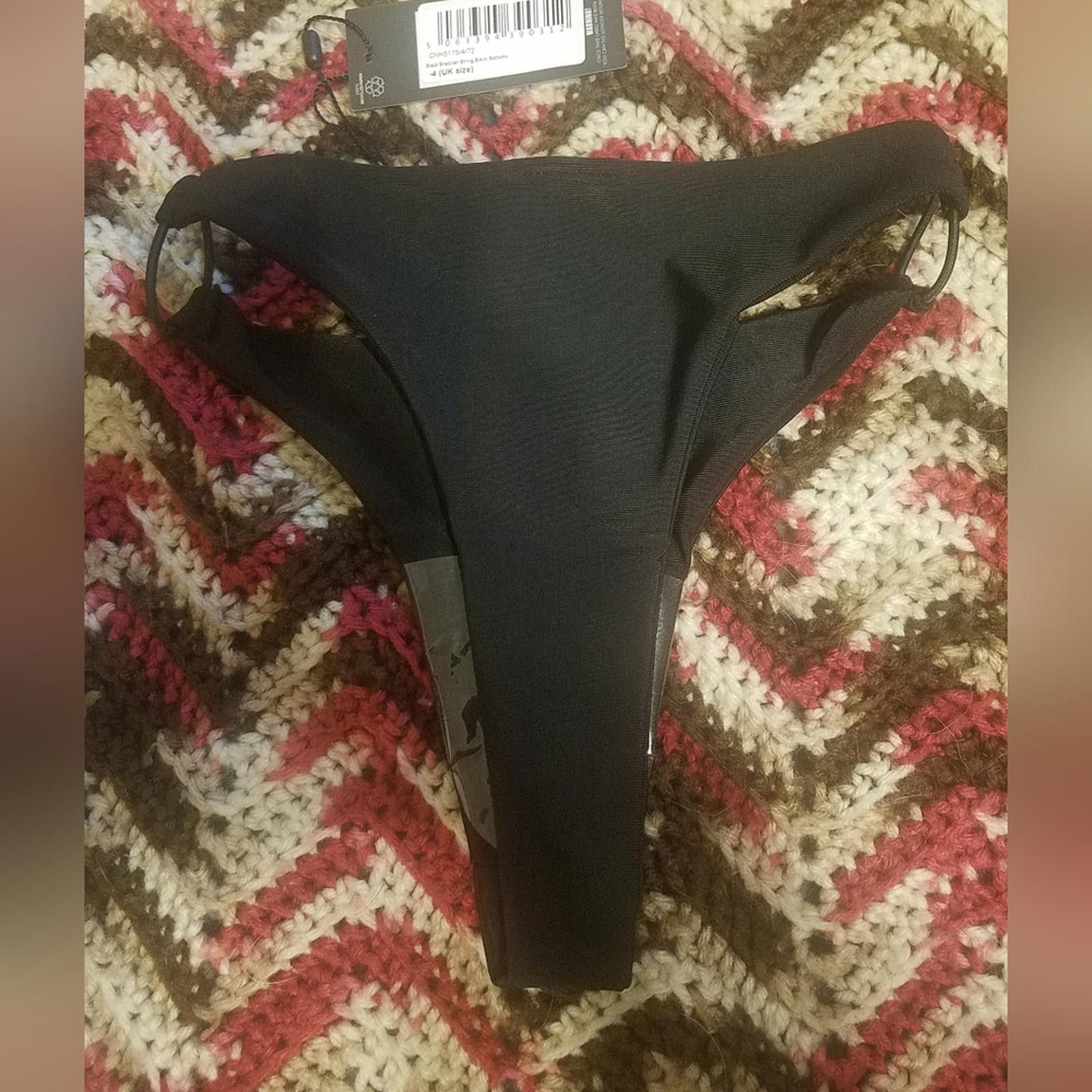 Designer NWT PrettyLittleThing Brazilian String Bikini Bottoms Size 0 Size ONE SIZE - 3 Thumbnail